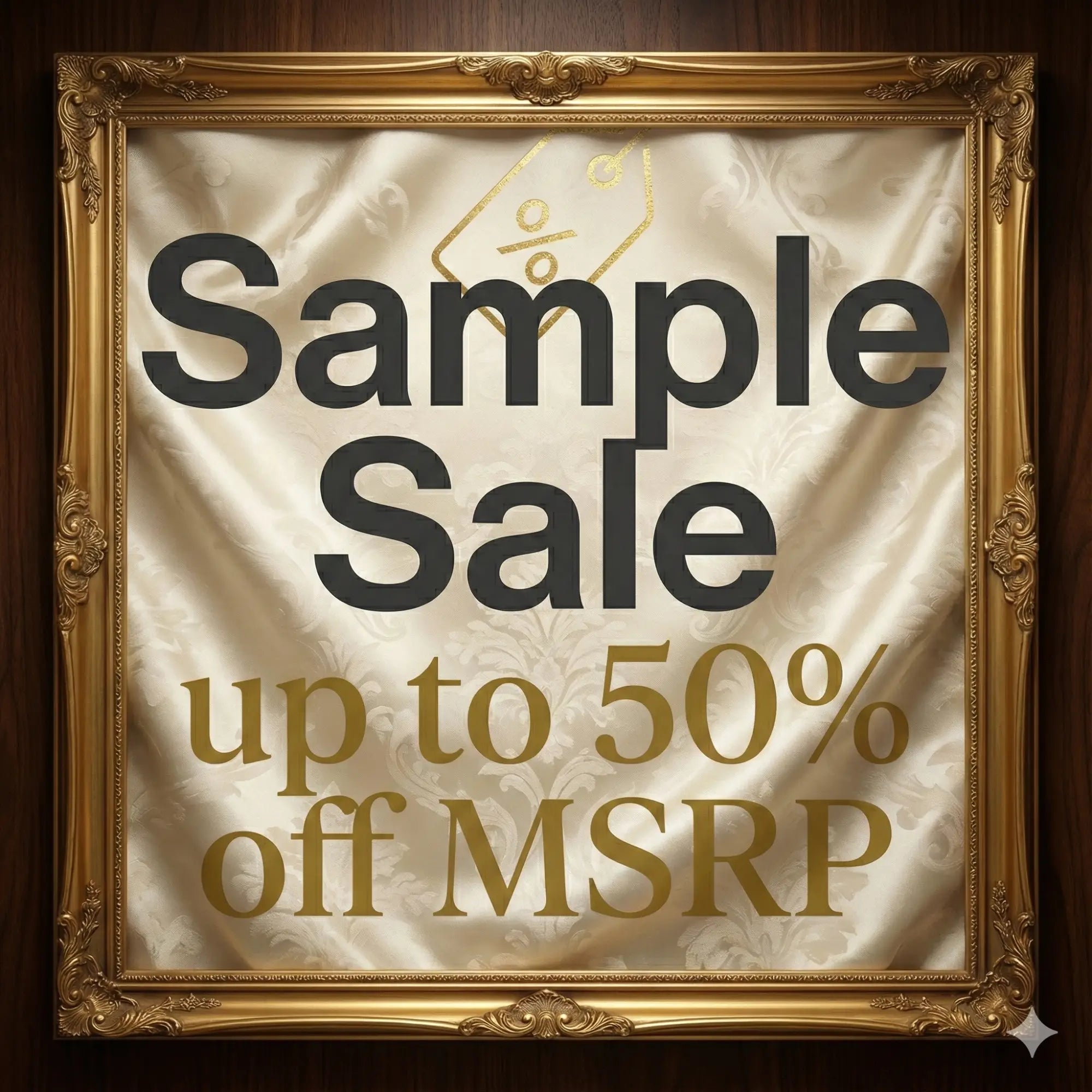 Sale advertisement.
