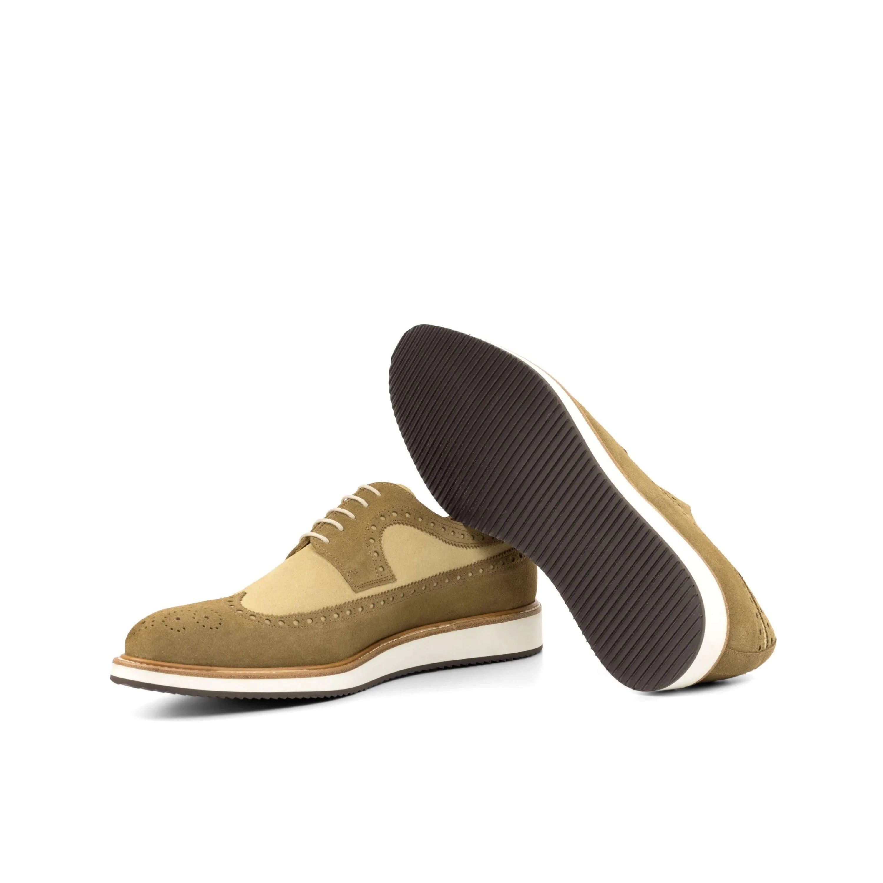 Two-tone leather 5TI Longwing Blucher II dress shoes