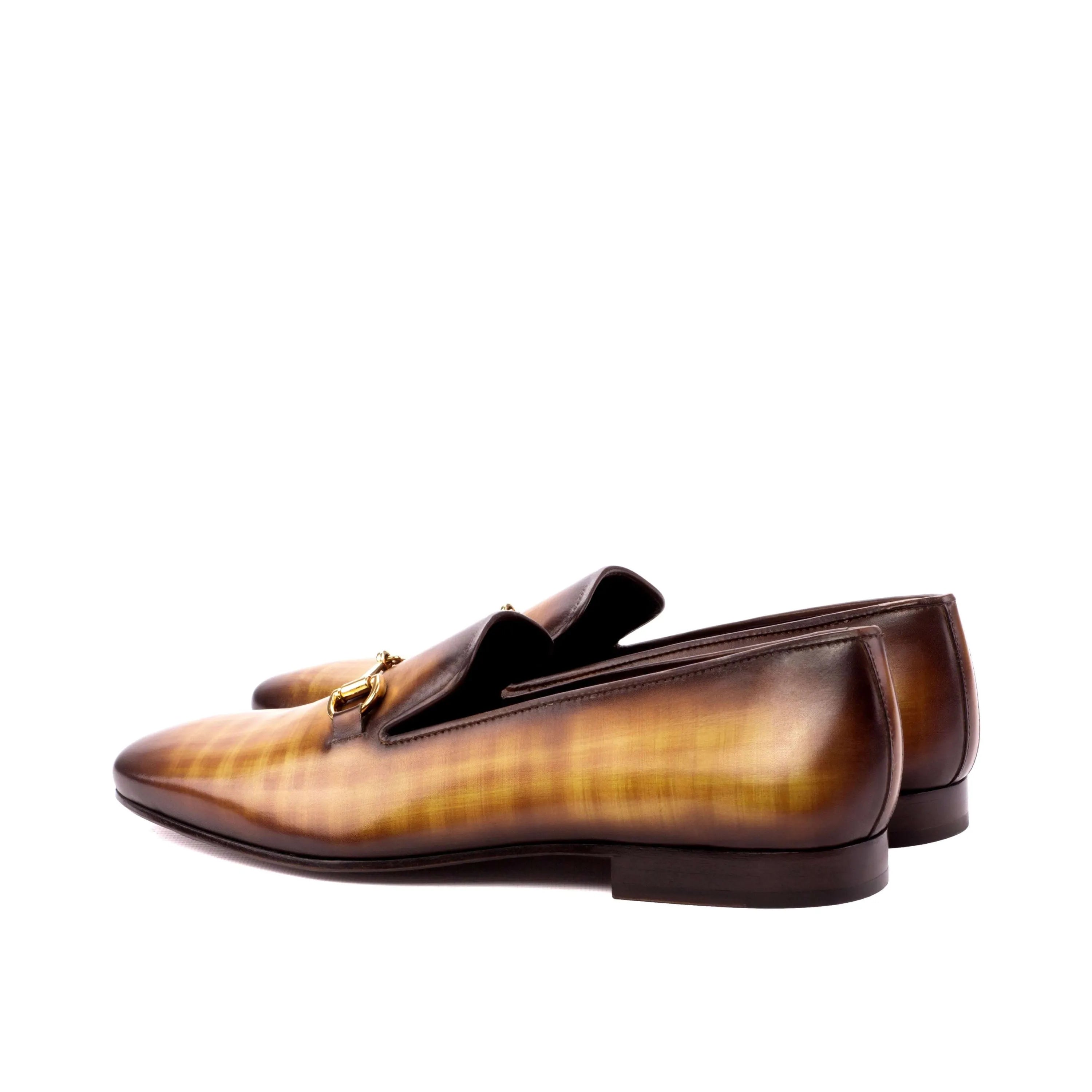 Albus Drake Patina slip-on brown leather loafers