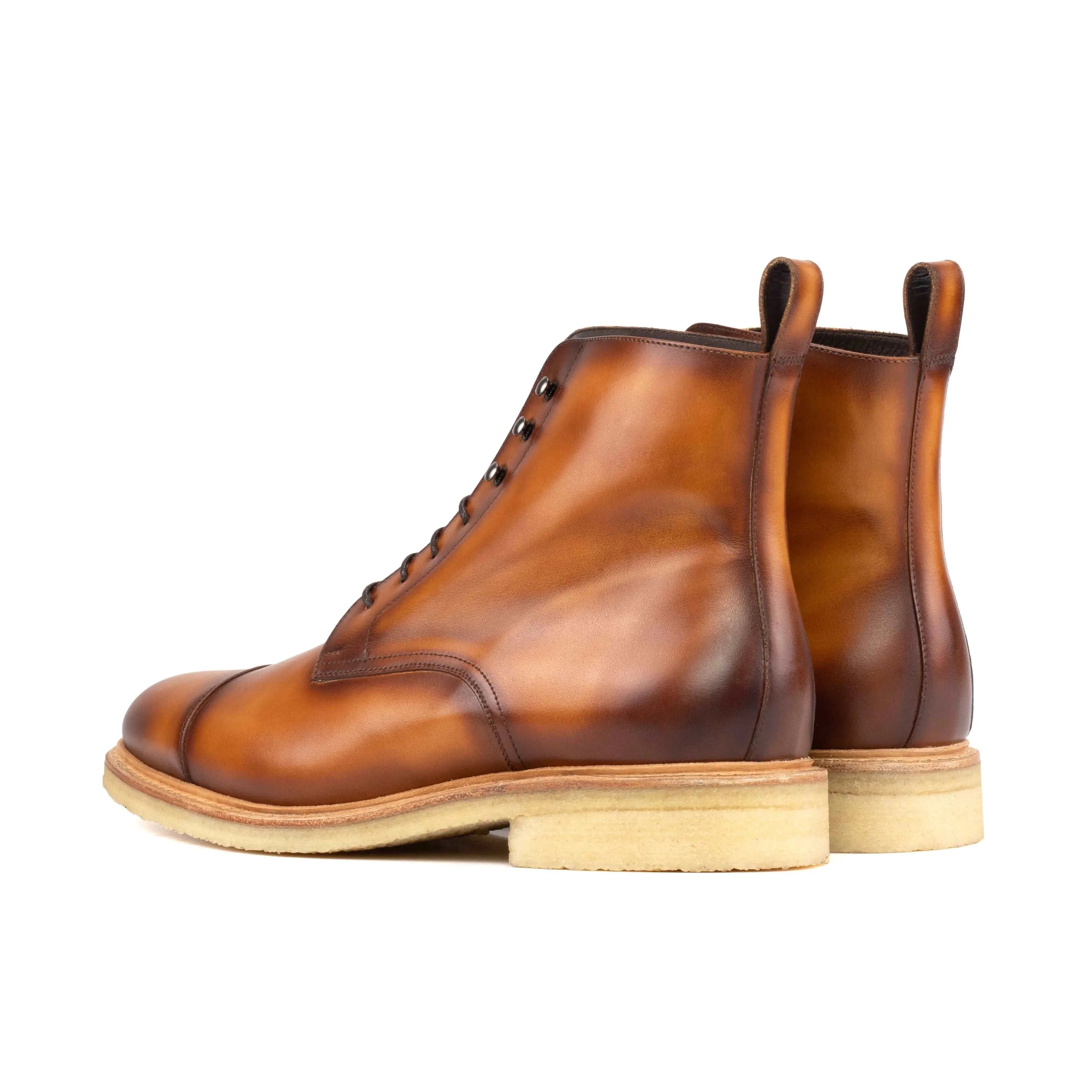 Brown leather cap-toe Allisio Jumper Boots II