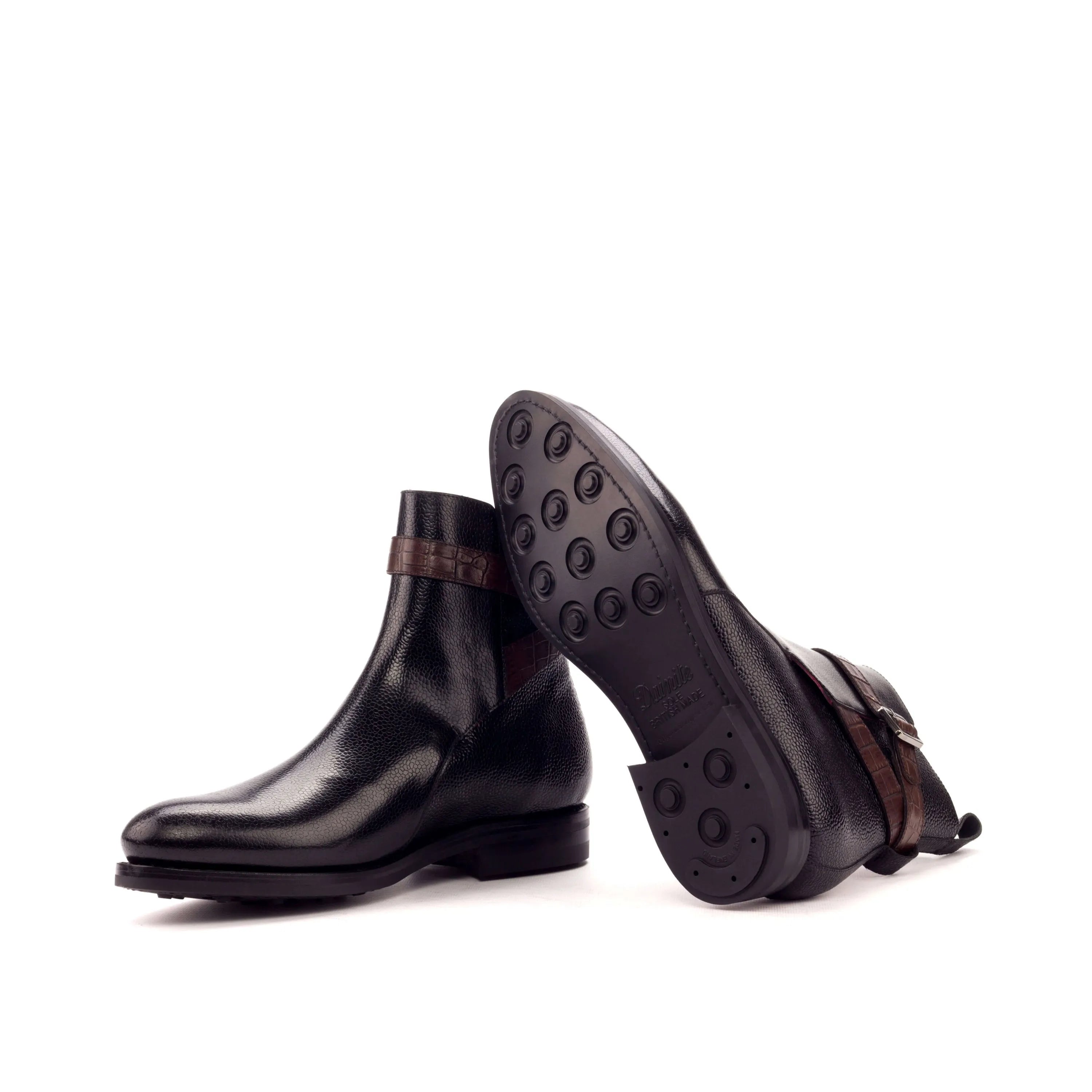 Pair of black leather Anastasio Jodhpur Boots II ankle boots