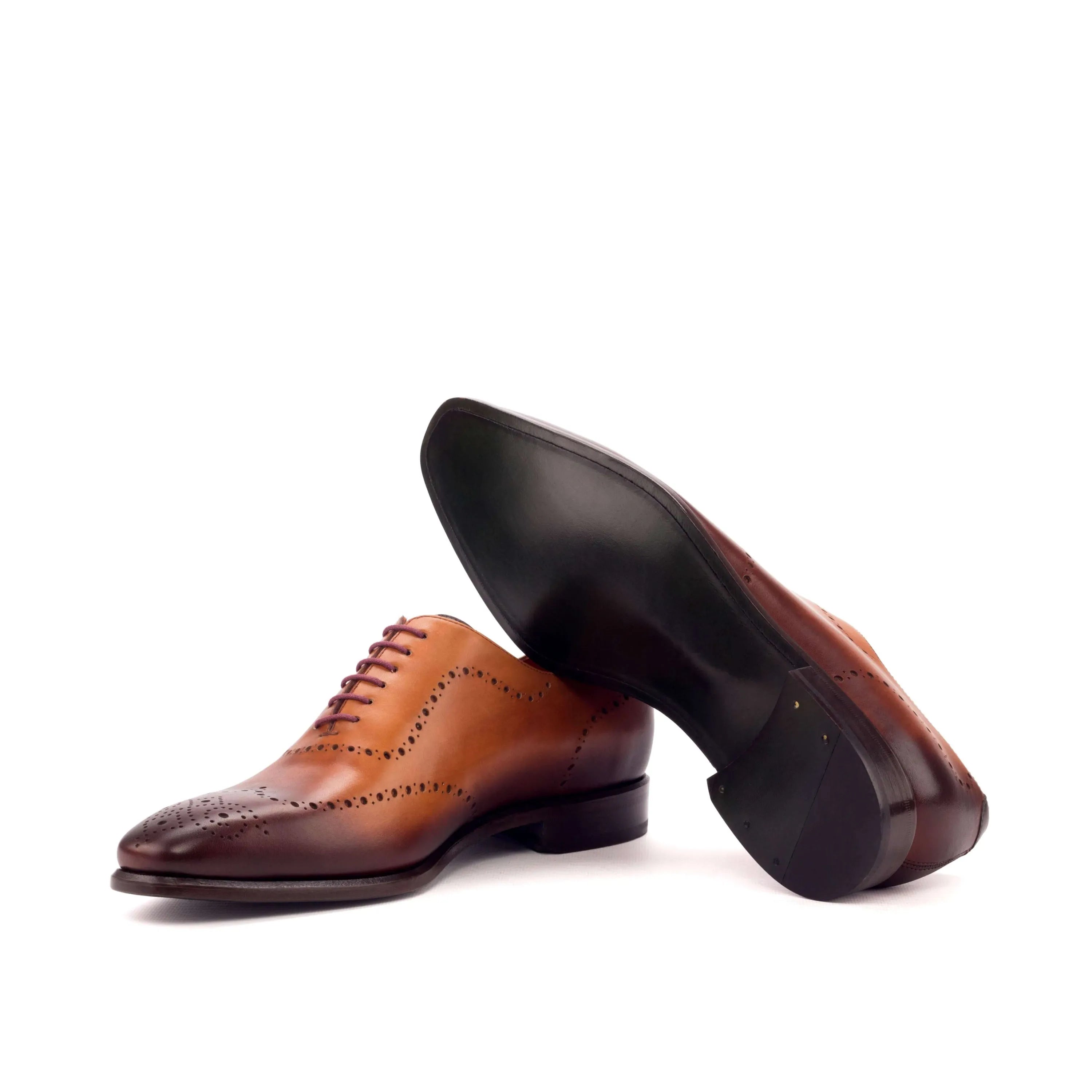Andrios wholecut shoes: elegant two-toned leather dress shoes