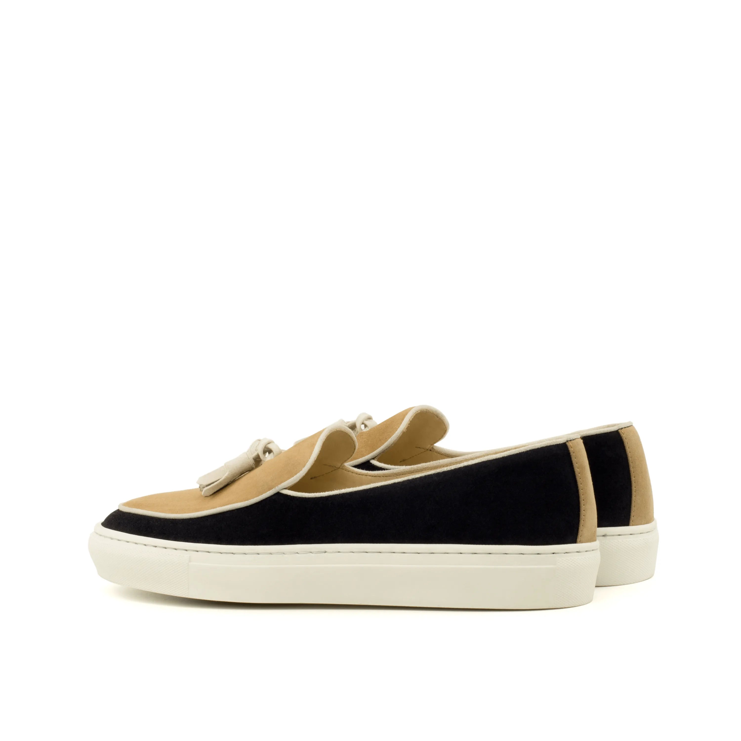 Two-toned tassel kid suede Antigo Belgian sneaker II loafer