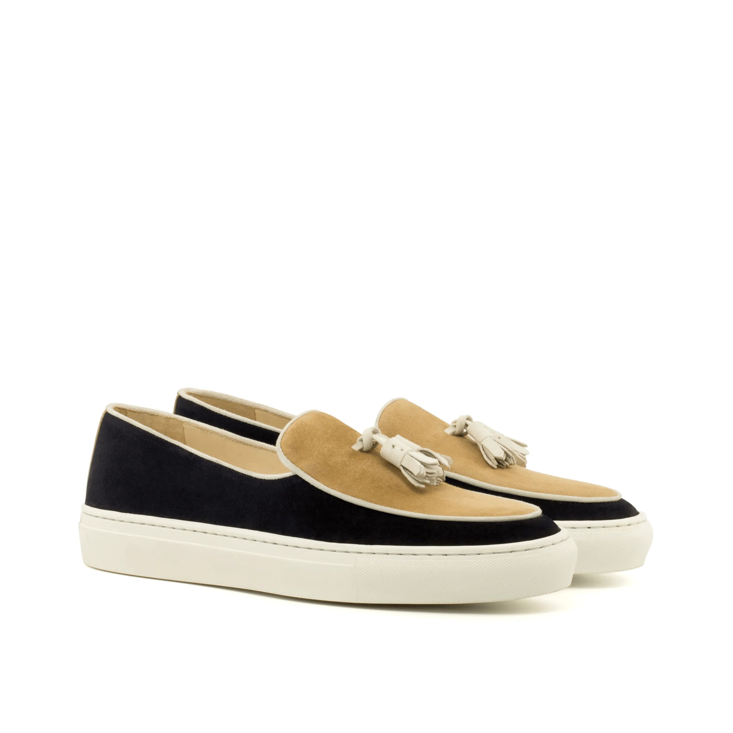Two-tone tassel Antigo Belgian sneaker loafers