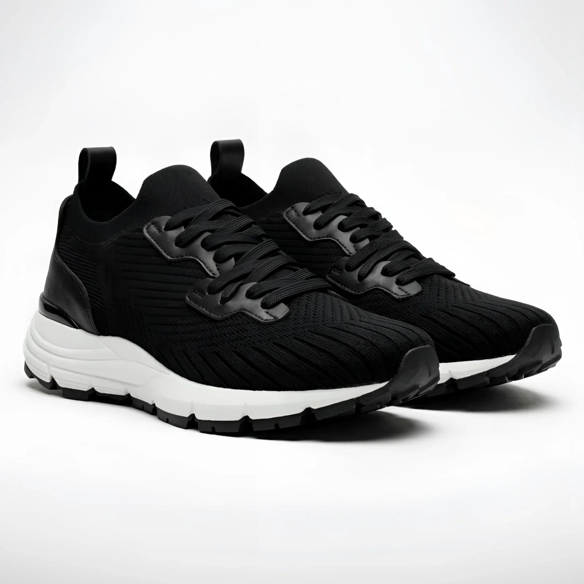 Armadillo Knit Trainer Sneaker II with black knit twilight trainer sneaker design
