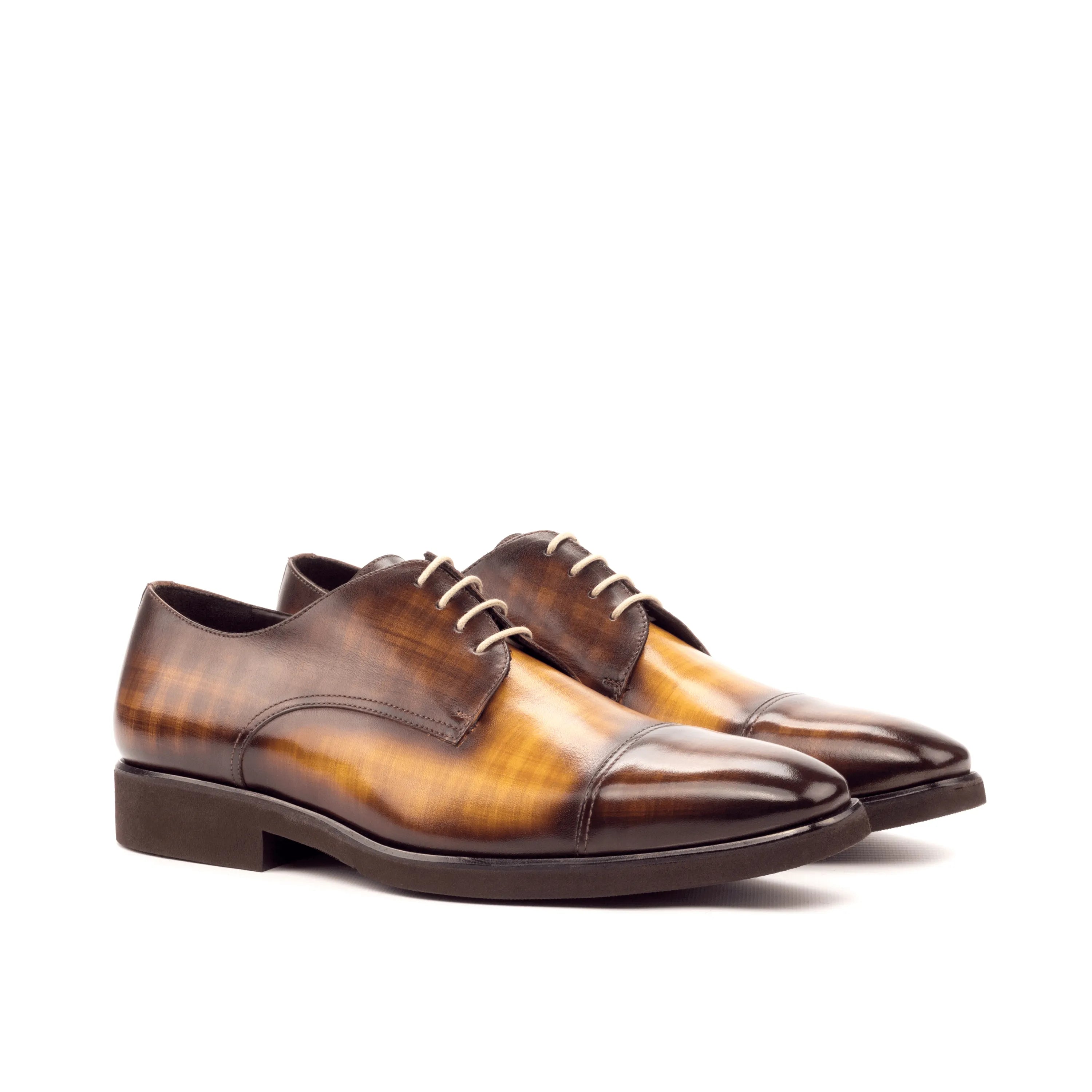 Belem Patina Derby II brown leather dress shoes