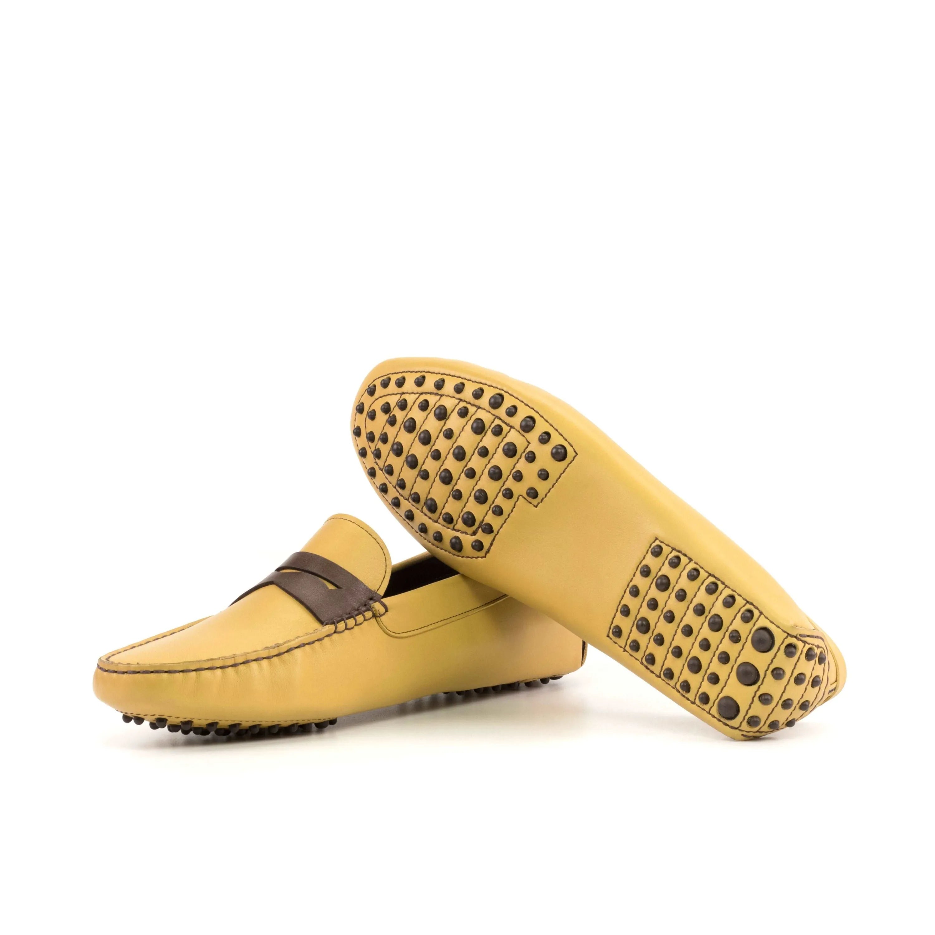 Bellatrix Driver tan nappa Italian leather driving loafers