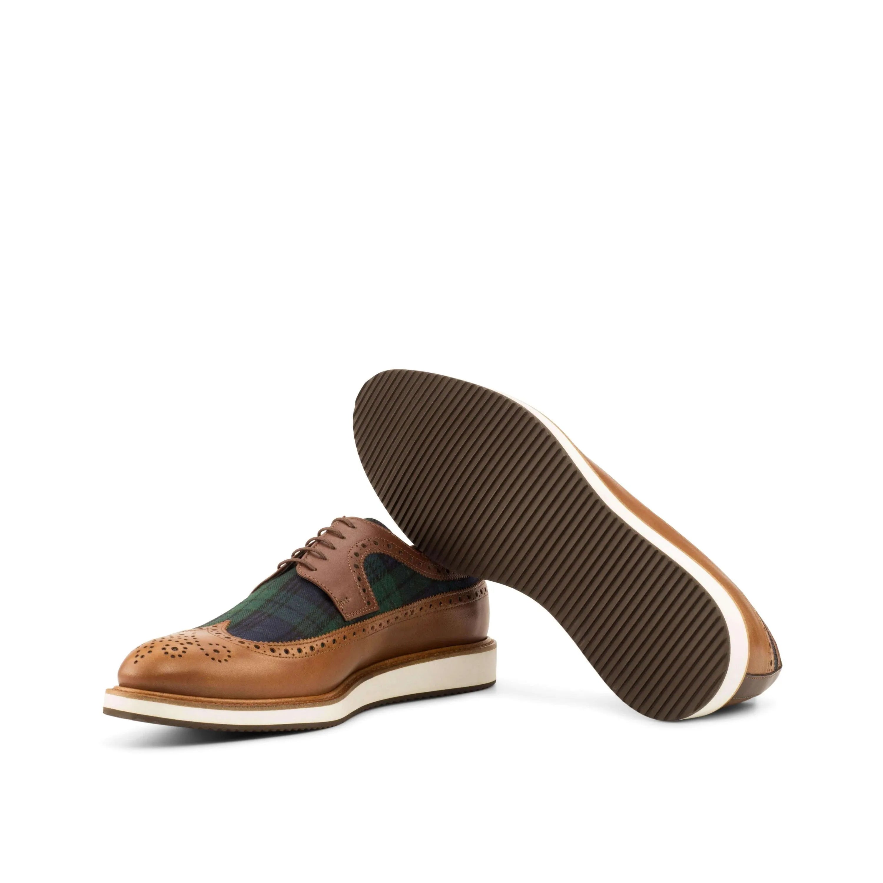 C89 longwing blucher II brown box calf leather brogue shoes