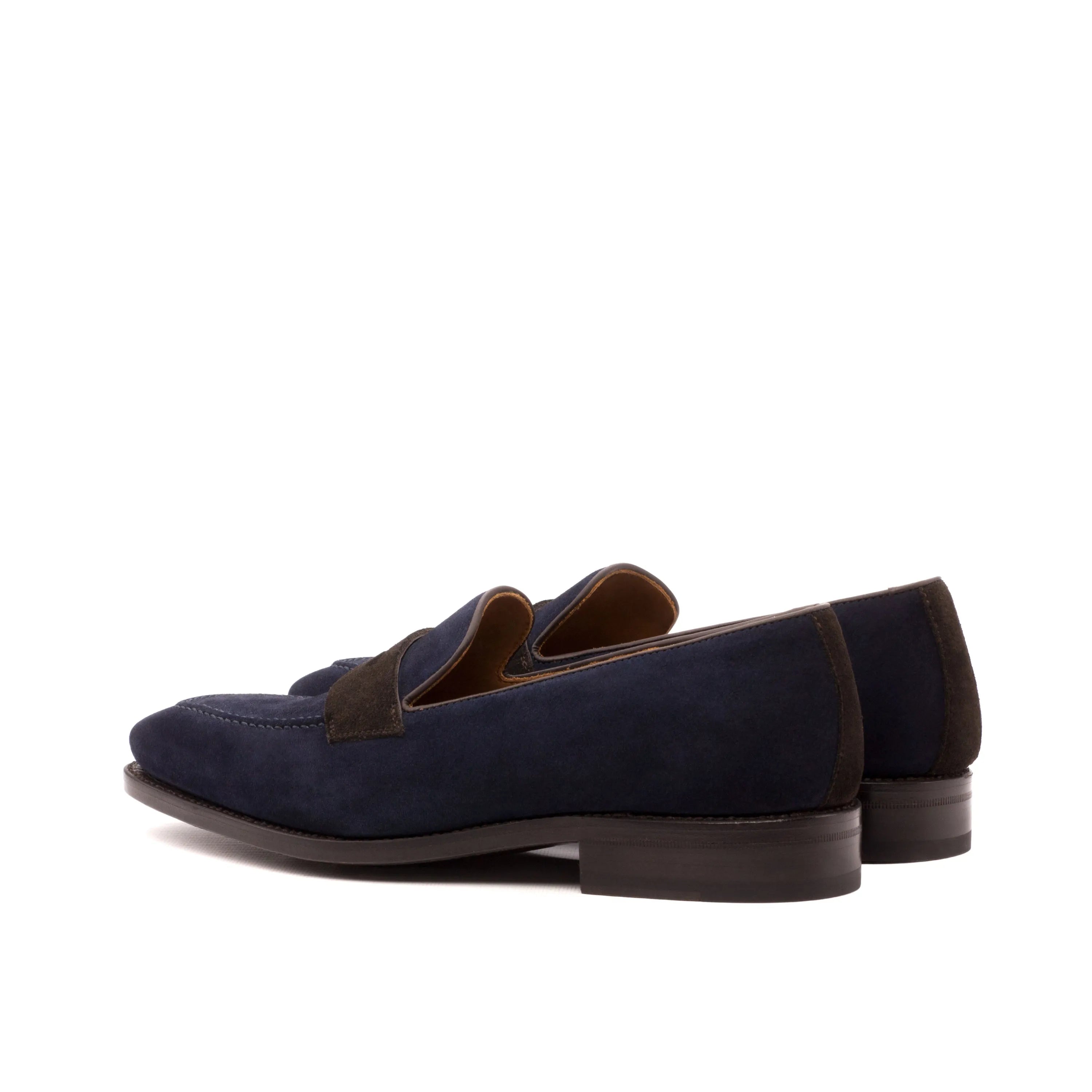 Cagle loafers II in navy lux suede penny style
