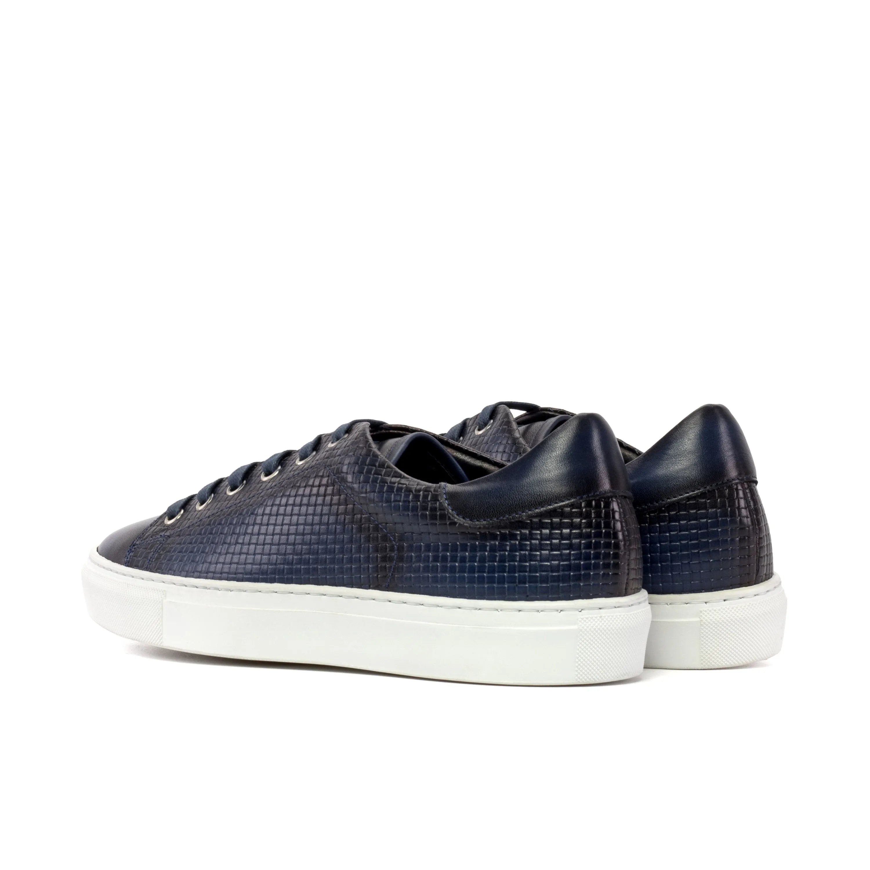 Blue CapaFour trainer sneaker with white soles