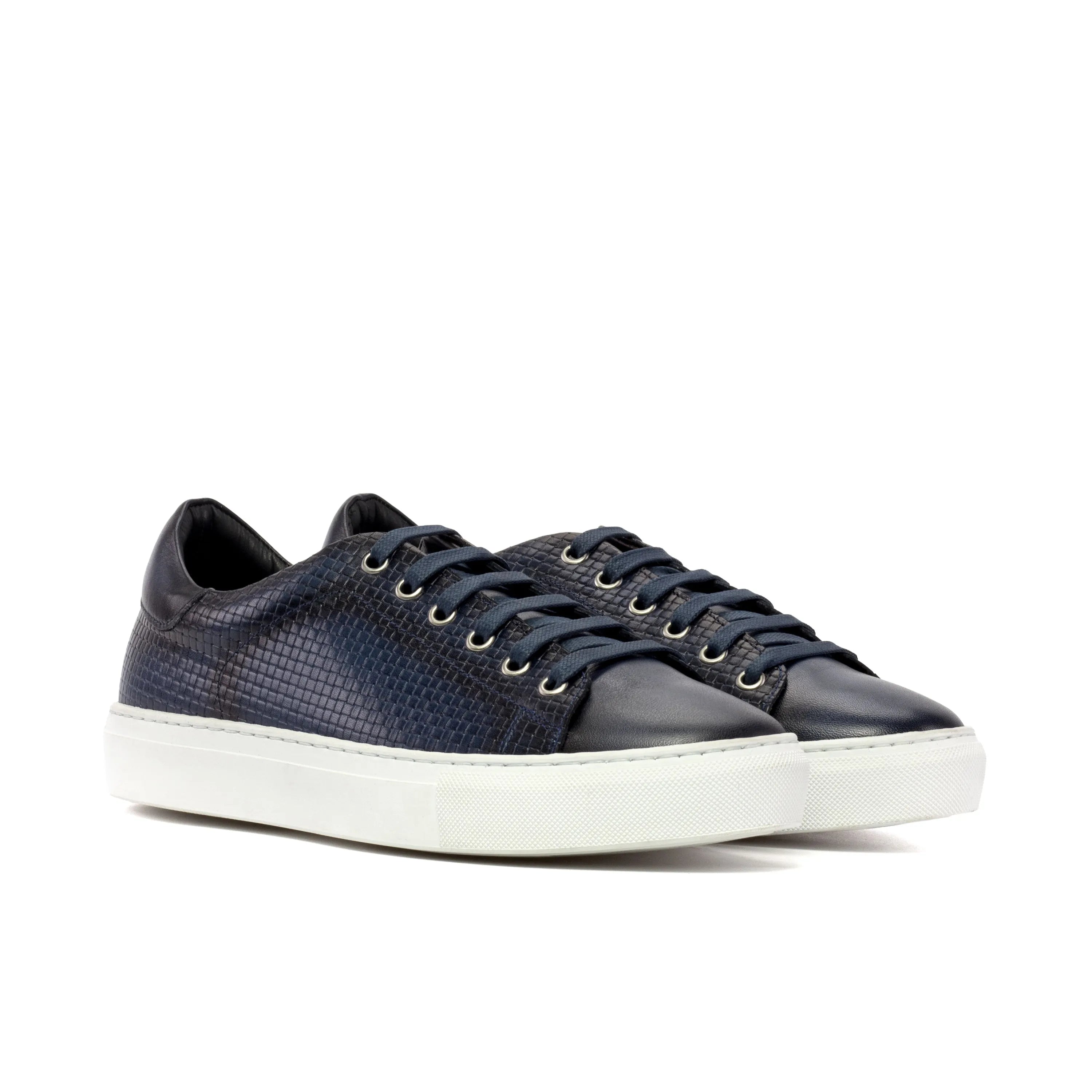 Blue CapaFour trainer sneaker with white soles