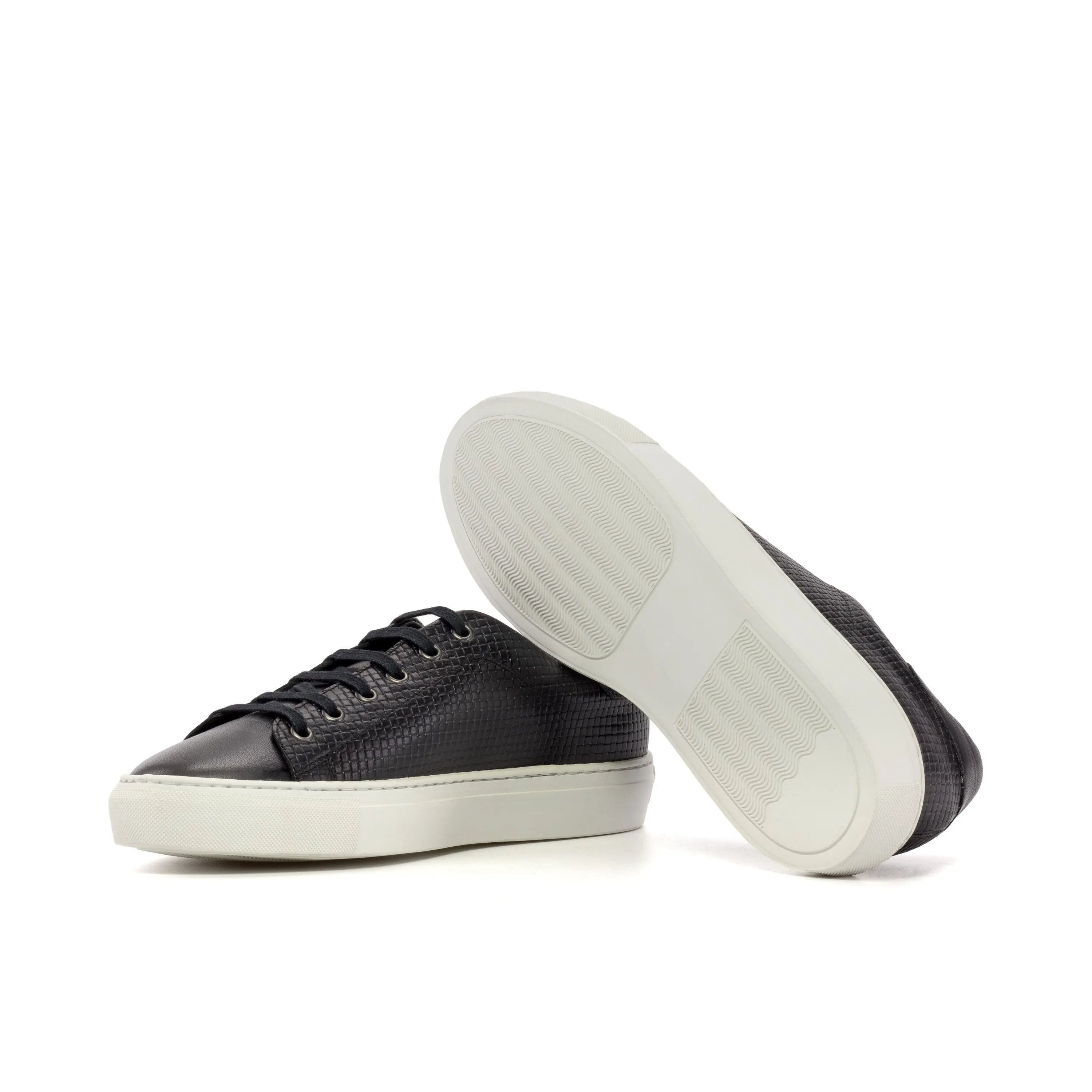 Black CapaTwo Trainer Sneaker II with white soles