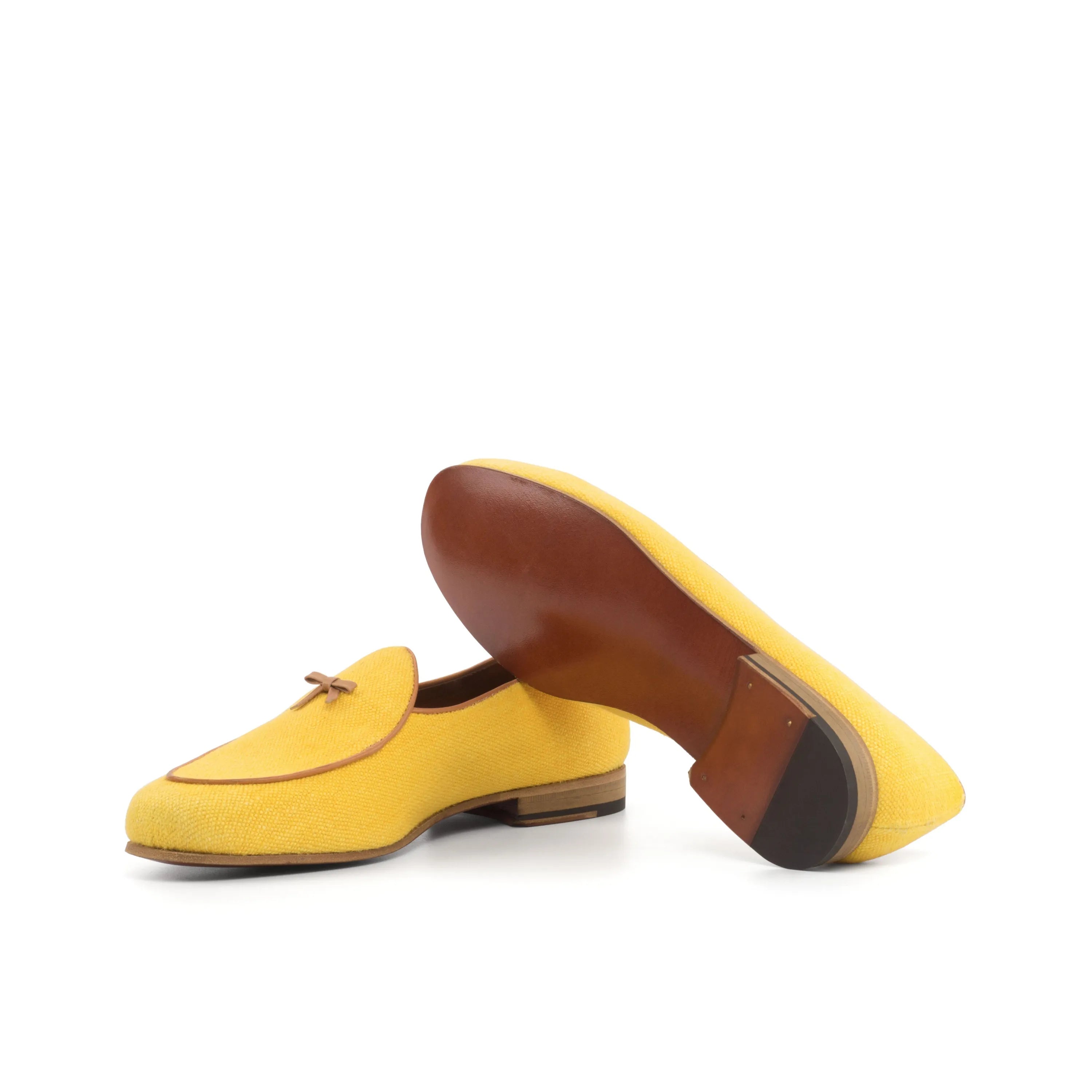 Chami Belgian Slipper II yellow leather loafers