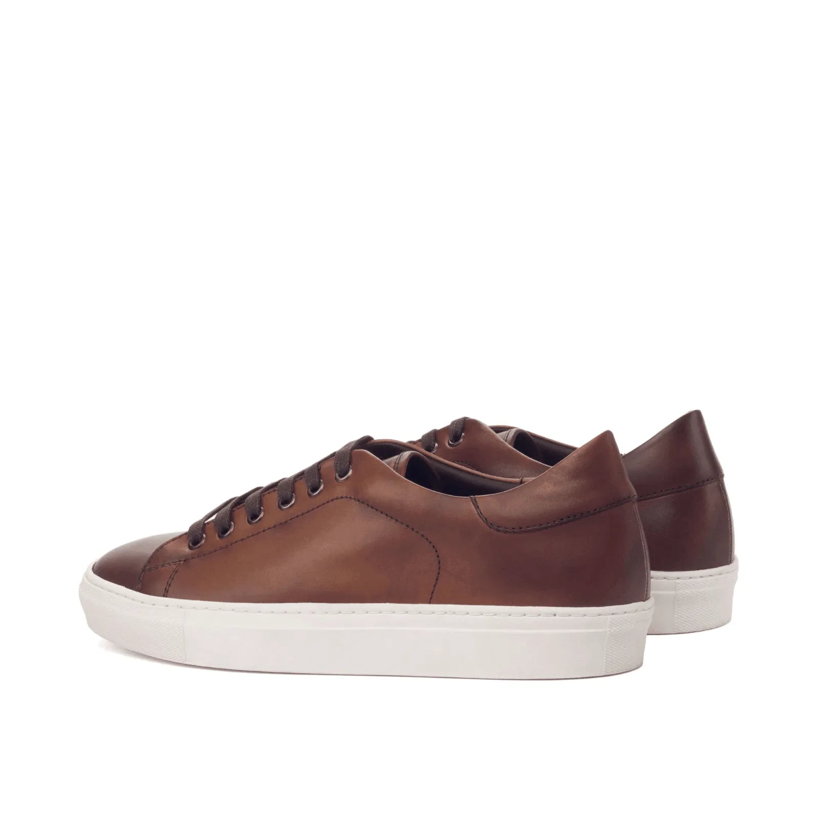Brown leather Claus Trainer Sneaker II with white soles