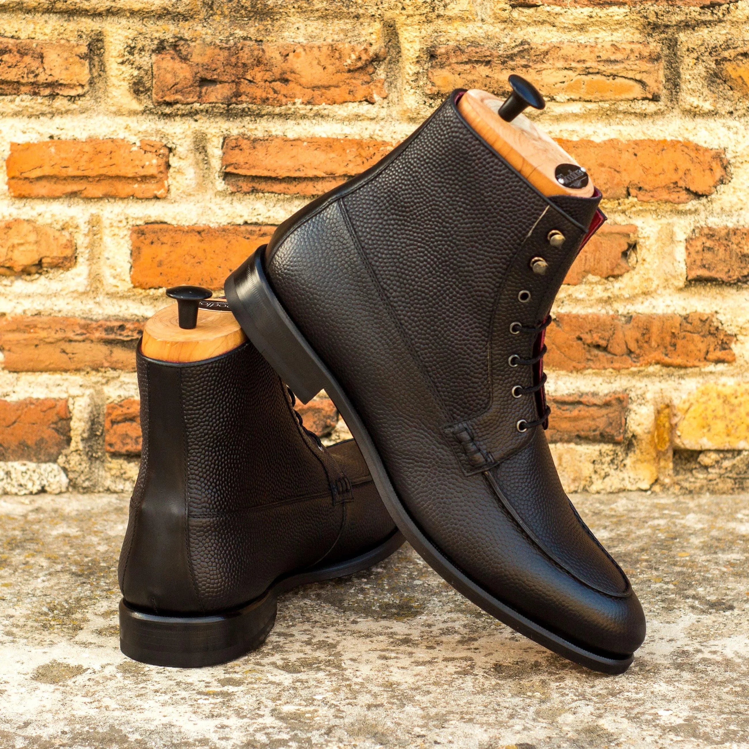 Back view of black leather Denver Moc Boot II