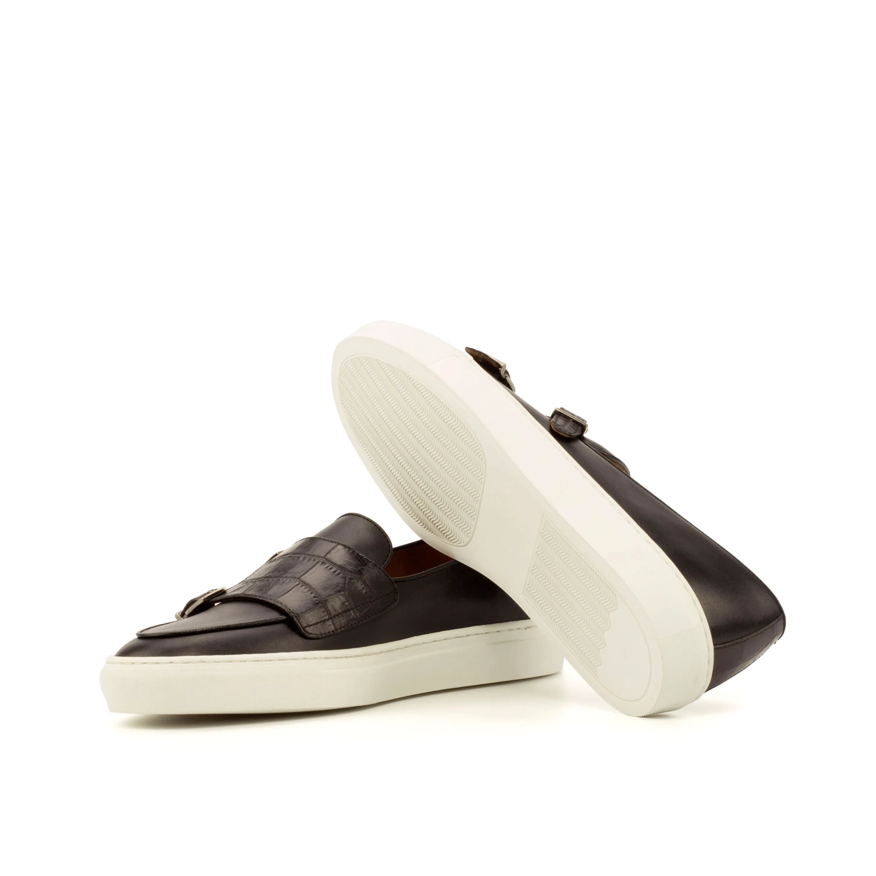 Brown leather Don monk sneaker monk strap back view