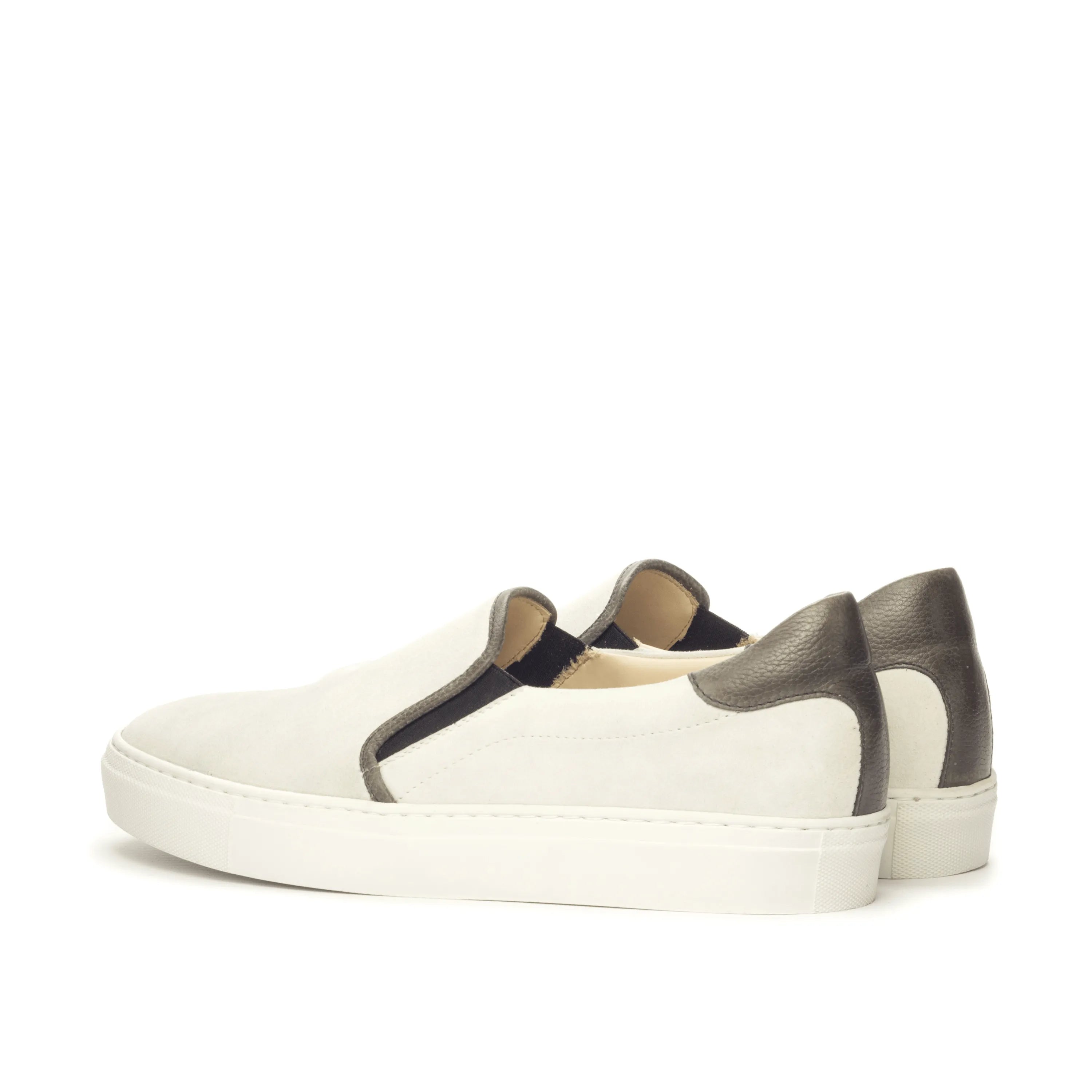 Fernan slip trainer sneakers white luxury bespoke shoes for men