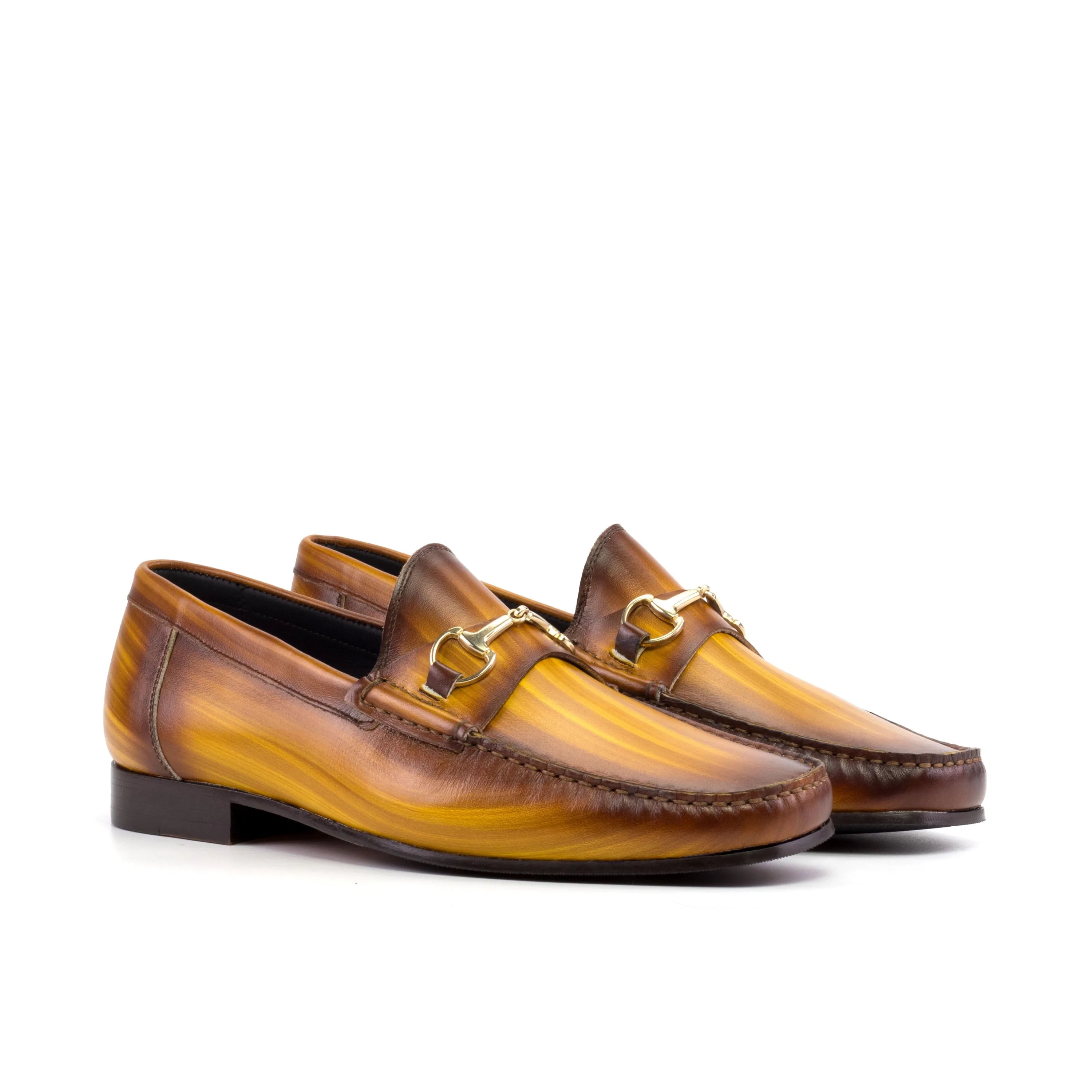 Garanti Patina Moccasin II brown leather horsebit loafers