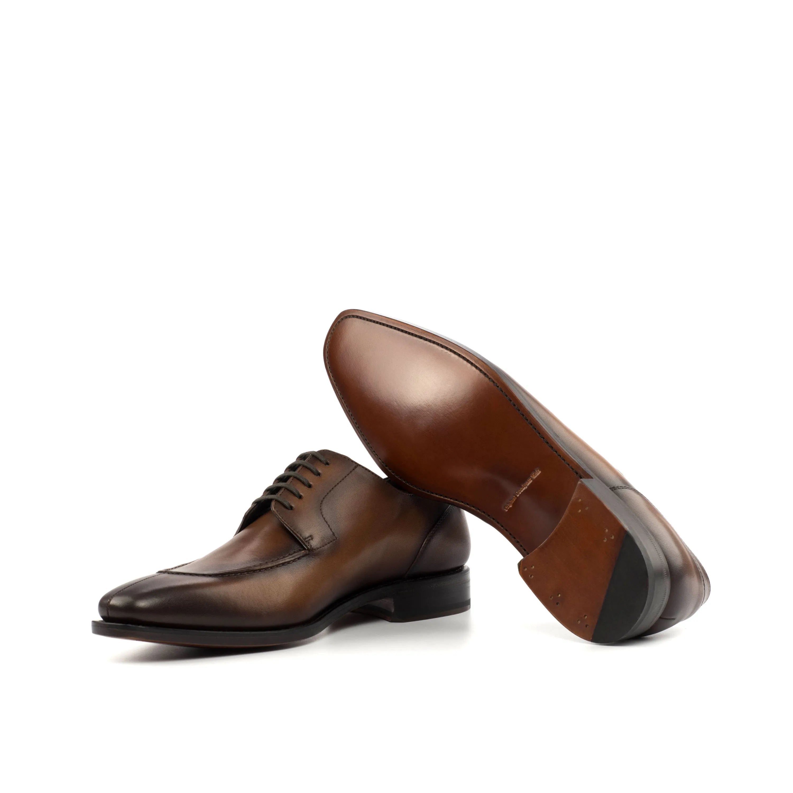 George Derby Split Toe brown leather dress shoes