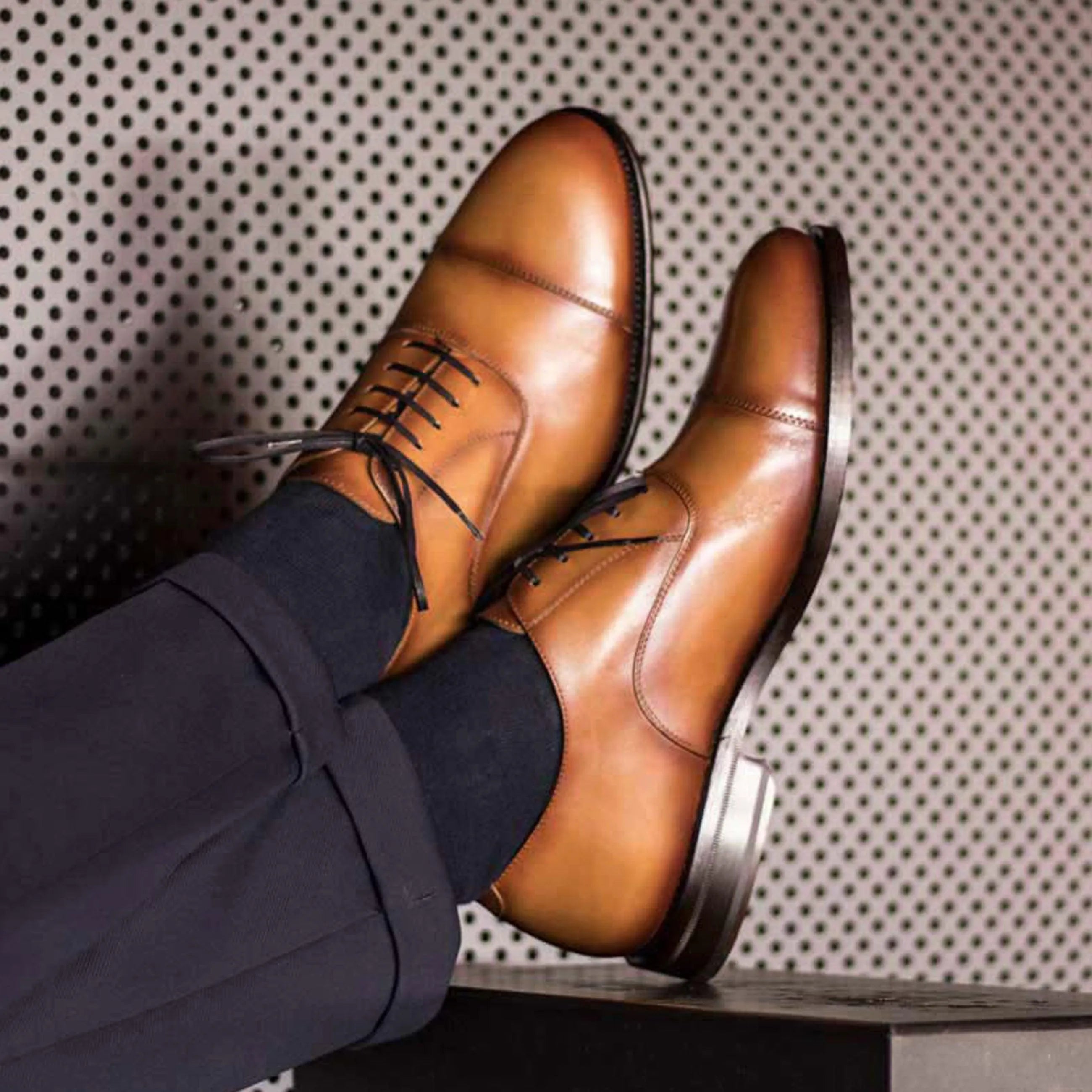 Brown Georgy Oxford shoes II leather dress shoes in fast lane style