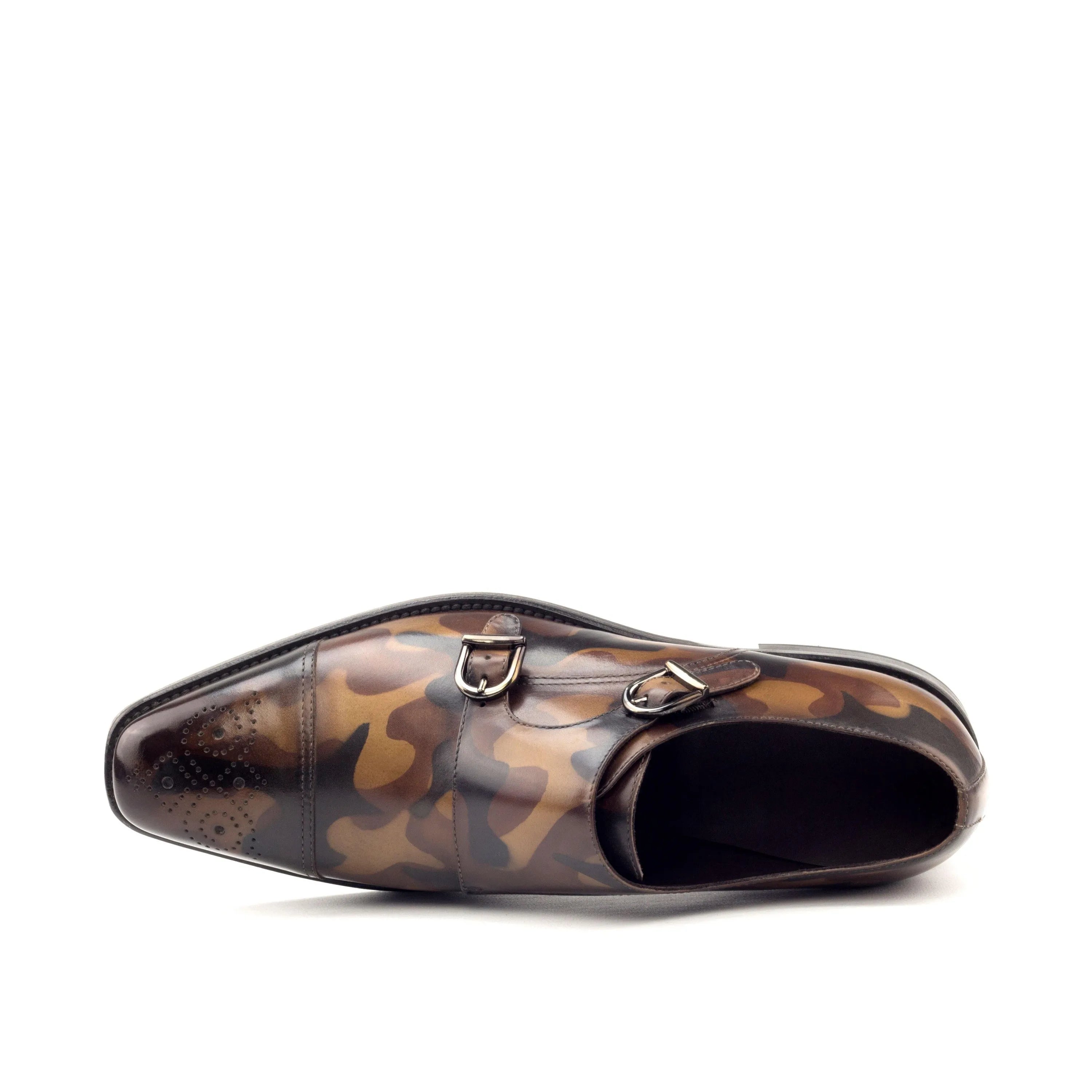 GI Double Monk Patina camouflage double monk strap shoe