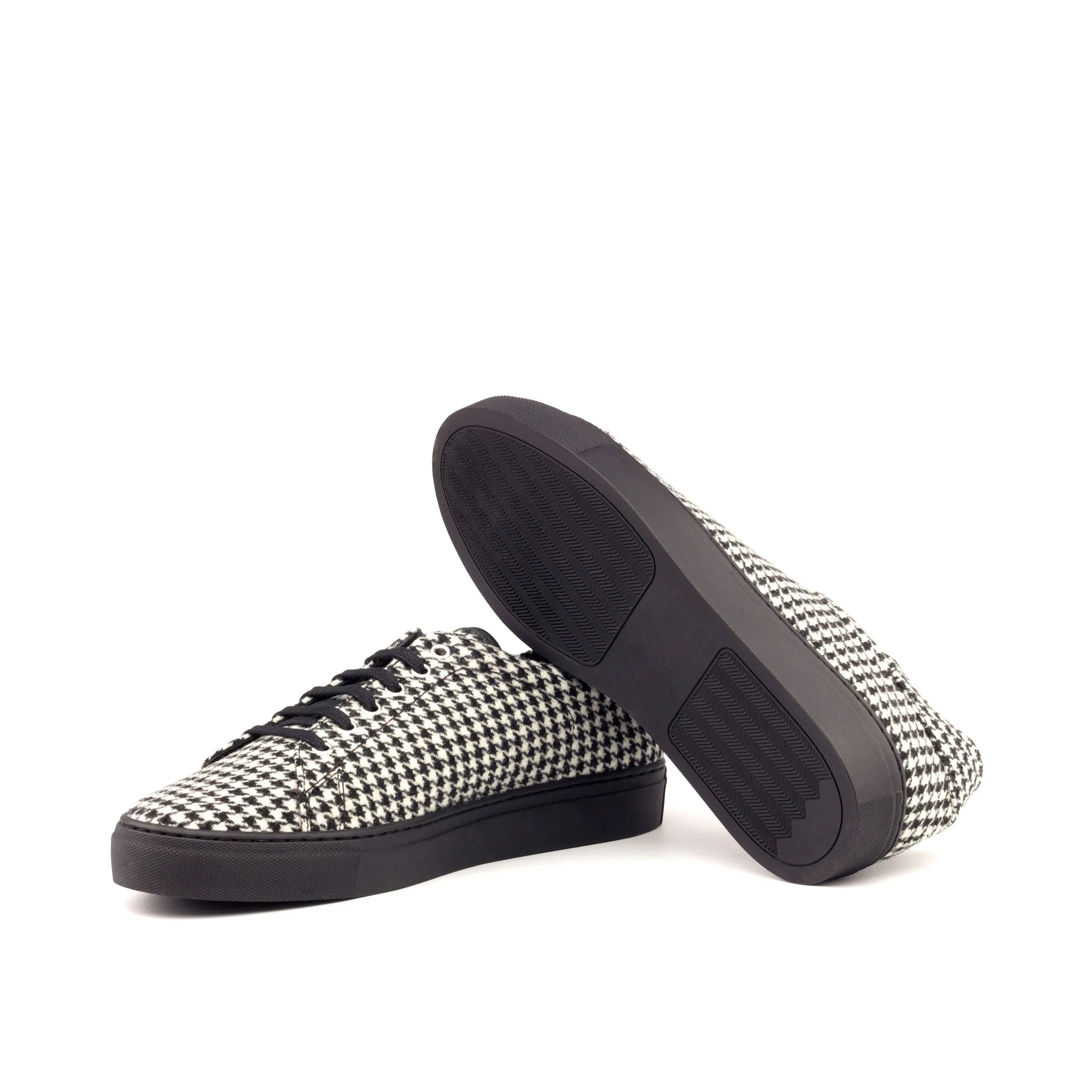 Giles Trainer Sneaker in houndstooth patterned calf leather cupsole