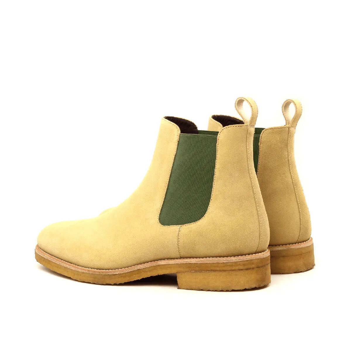 Tan suede Hasutu Chelsea Boot back view