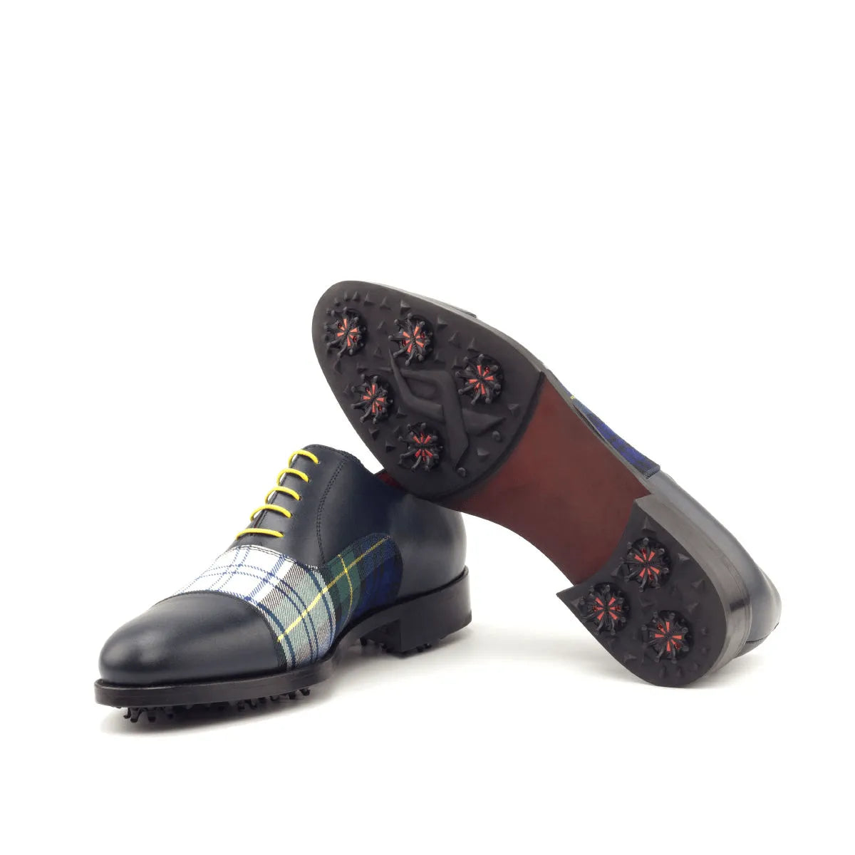 Hogan Oxford golf shoes II with tartan accent detail