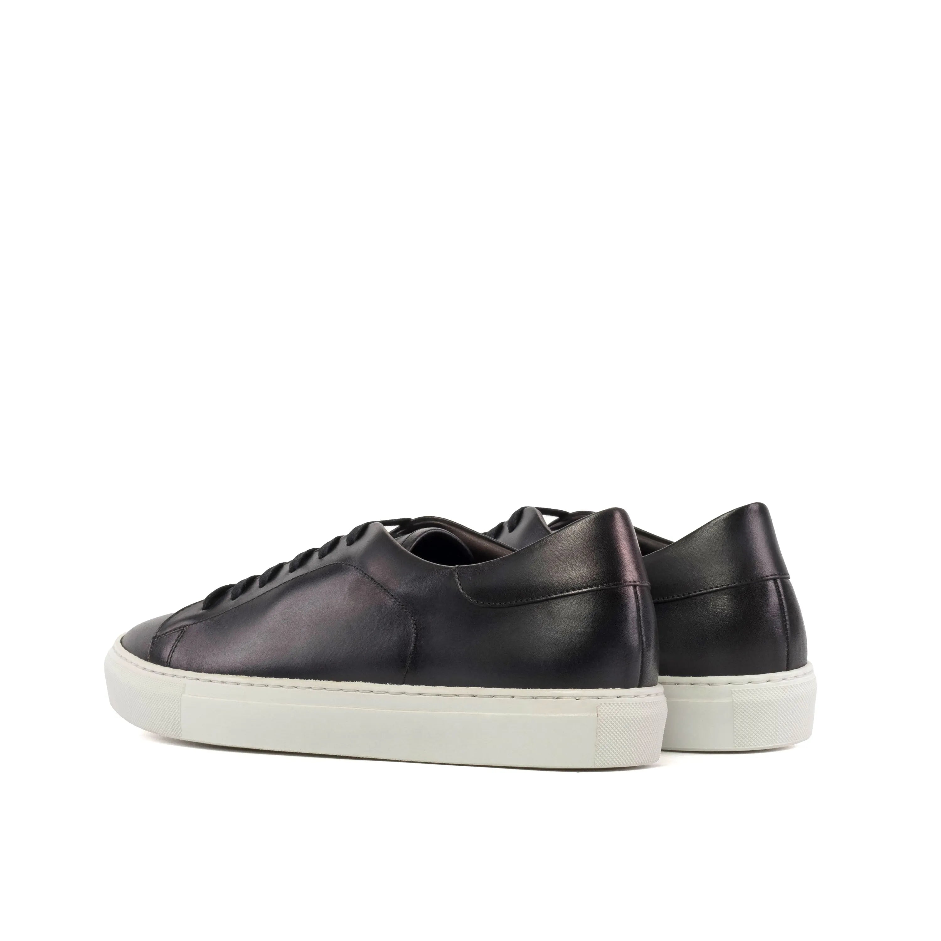 Black Java Trainer Sneaker with white cupsole soles