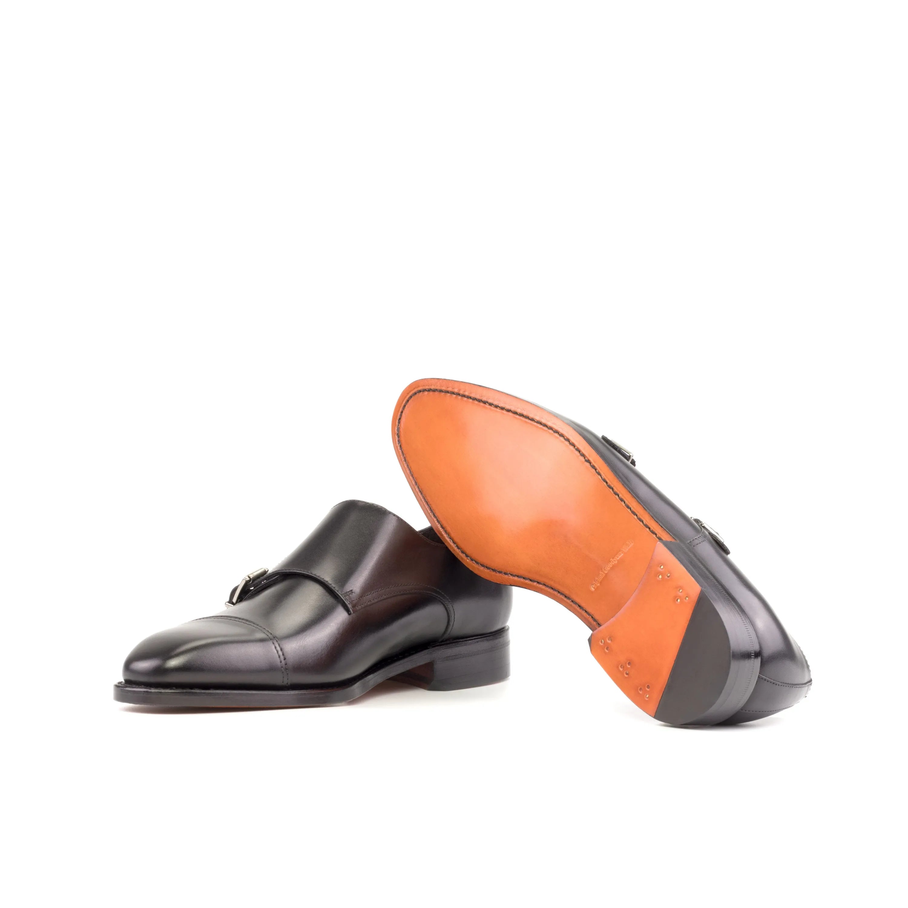 Jking Double Monk black leather pair fast lane