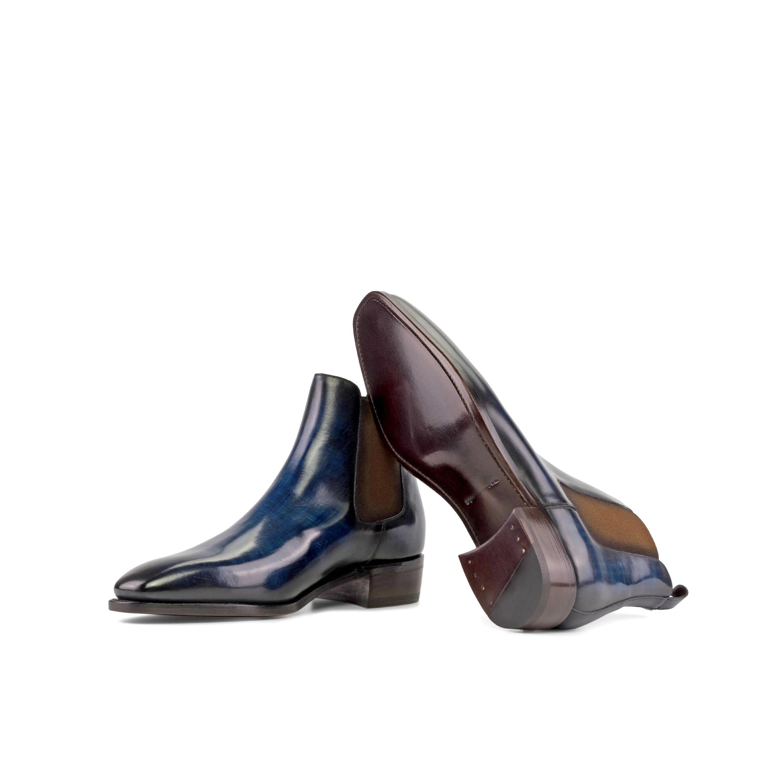 Lordpaul Patina Chelsea boots in two-toned leather