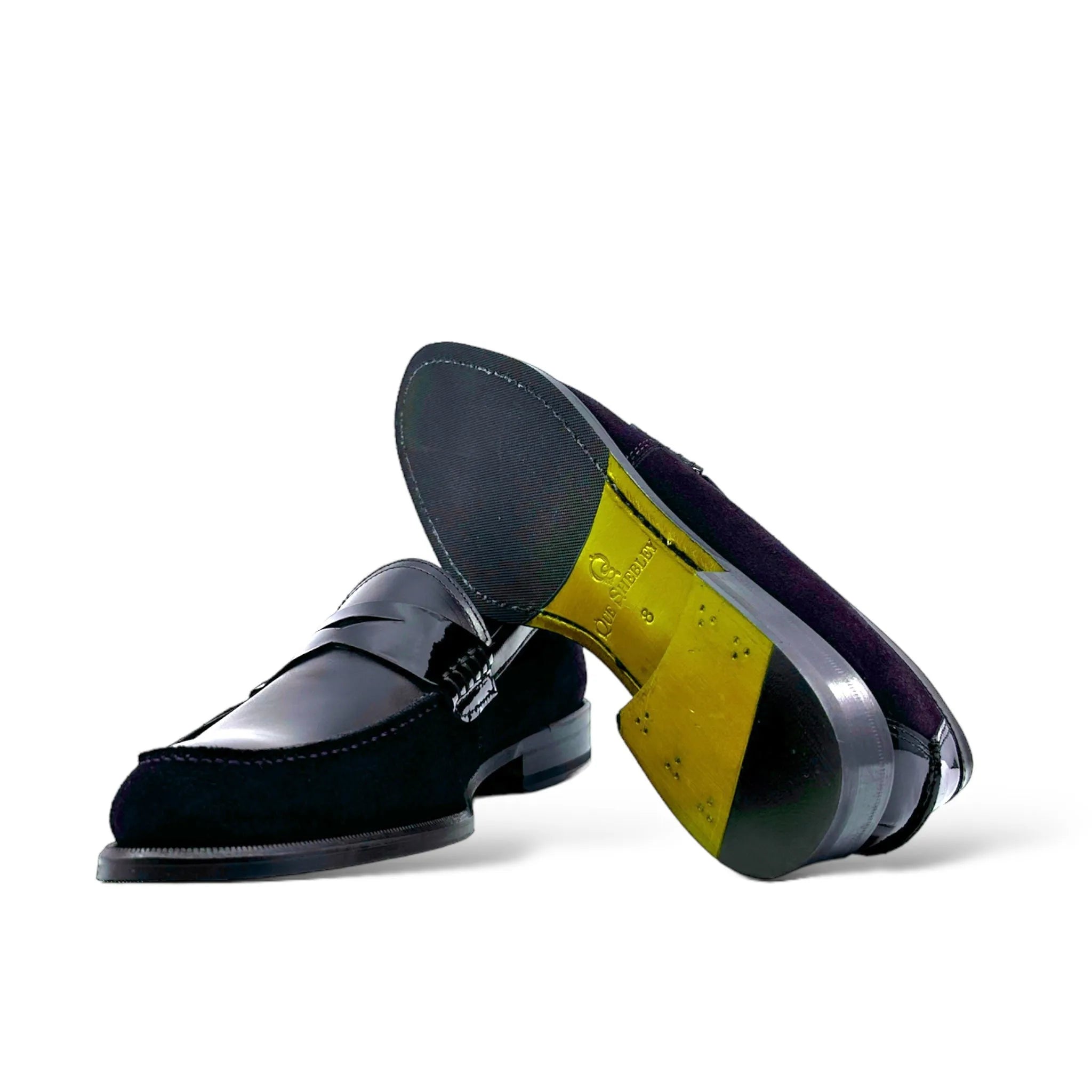 Marisool ladies loafers II black leather penny loafers