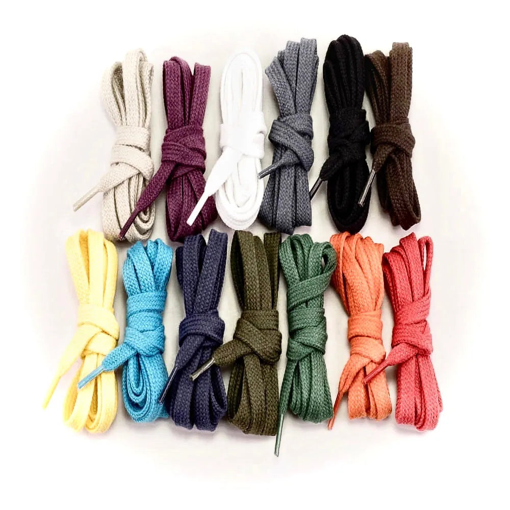 Bundled colorful casual shoe laces for mens casual shoe