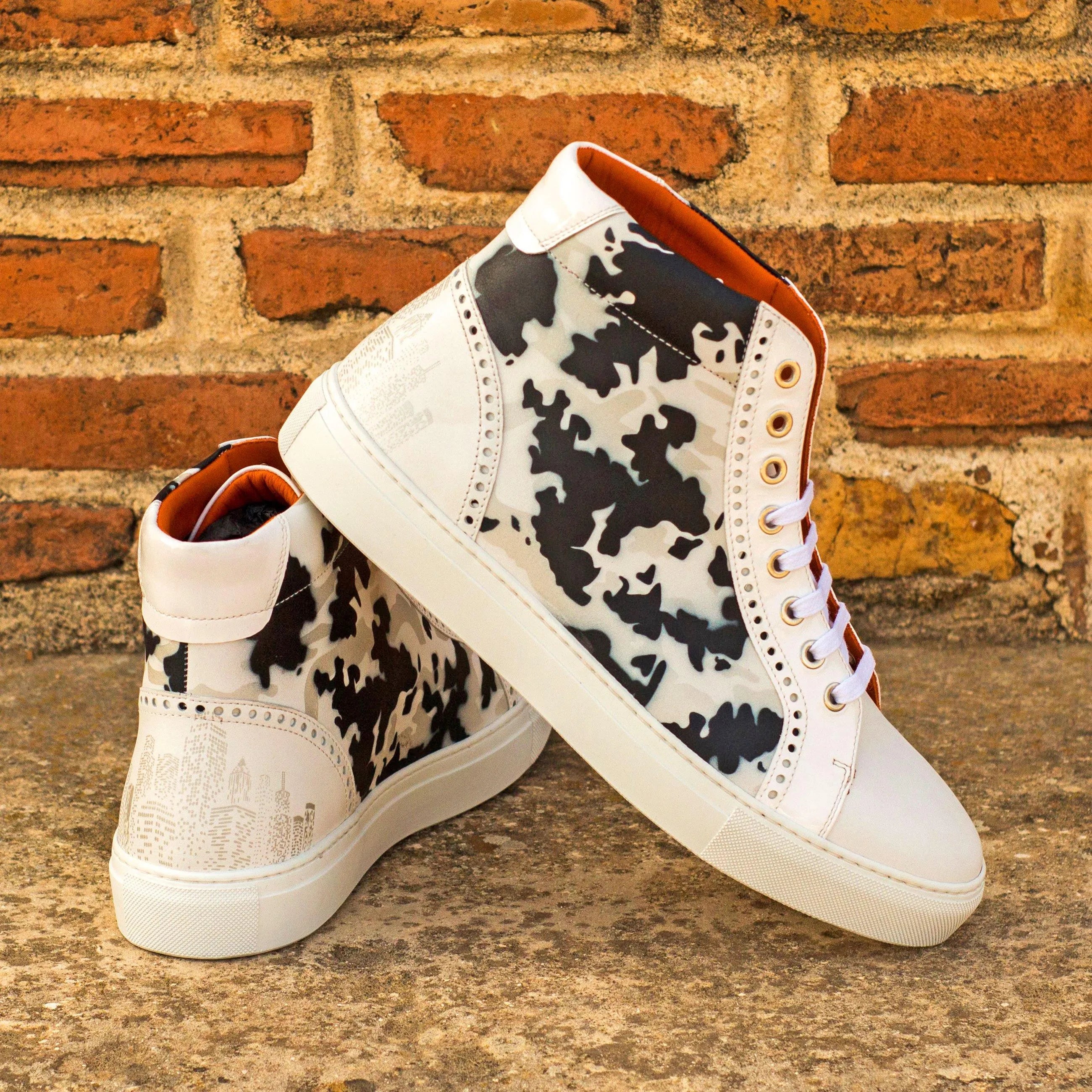 Black and white NYC High Kicks Sneakers II high-top sneakers