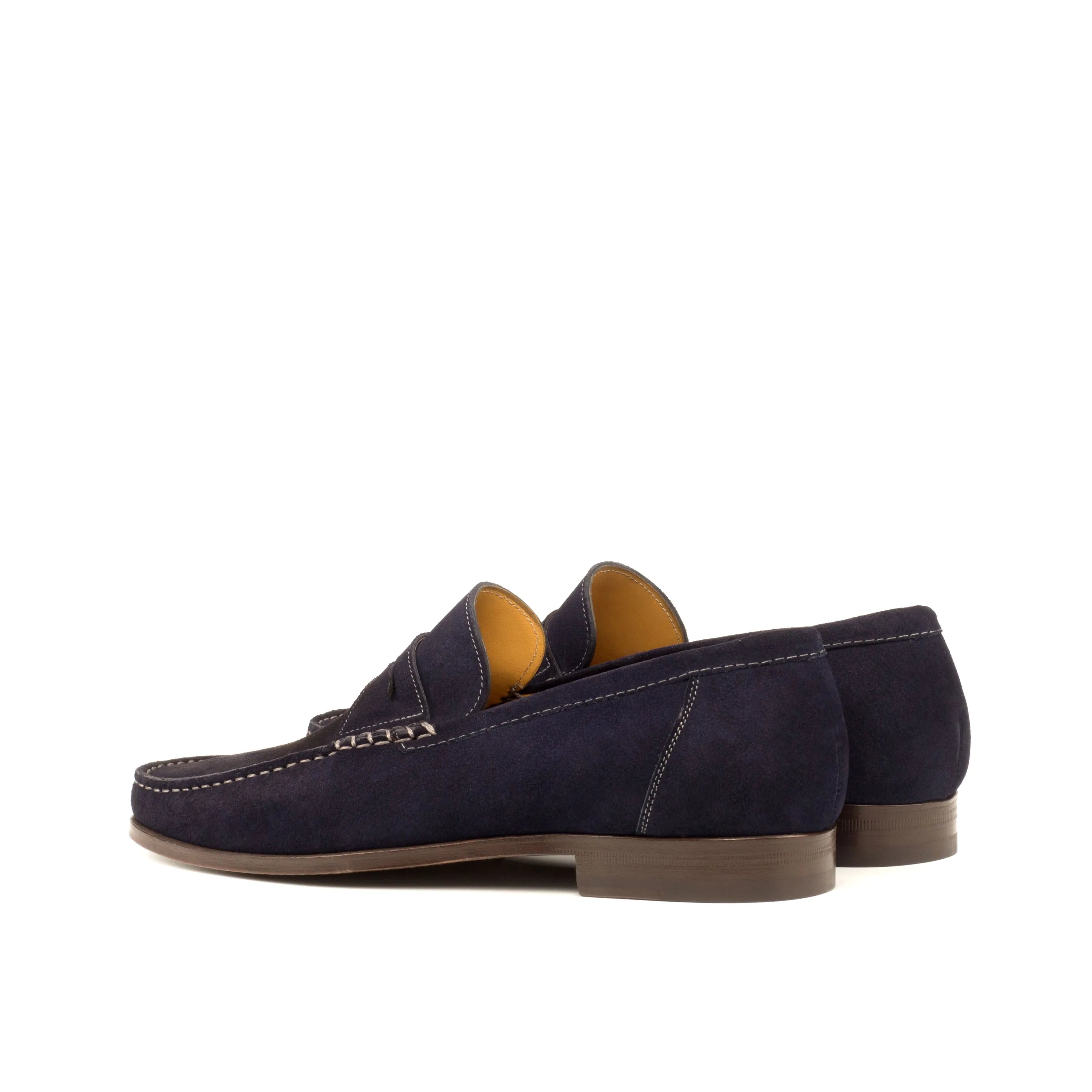 Navy suede Reverie Moccasin II luxury bespoke shoes for men