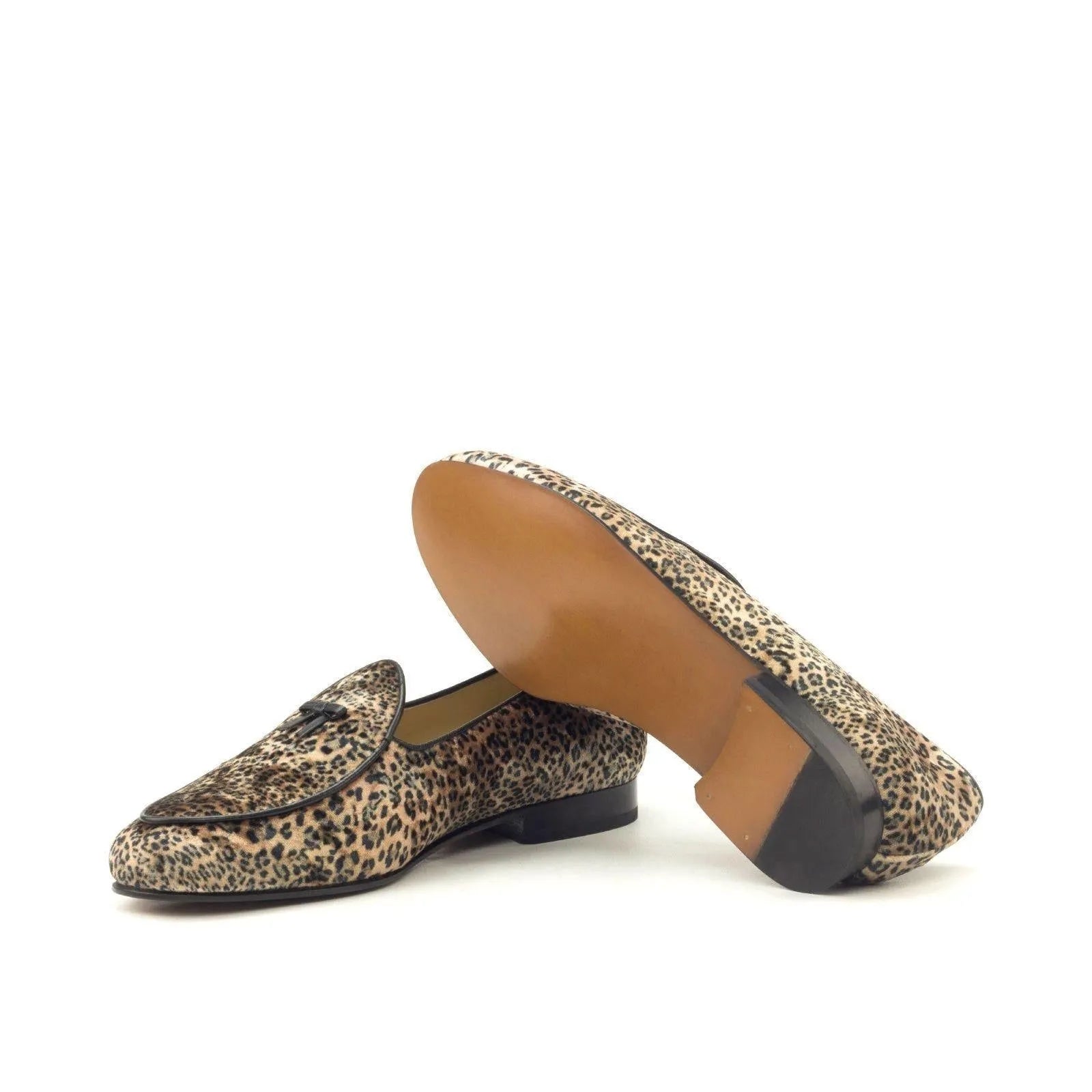 Russia Belgian Monk Slipper II leopard print loafers
