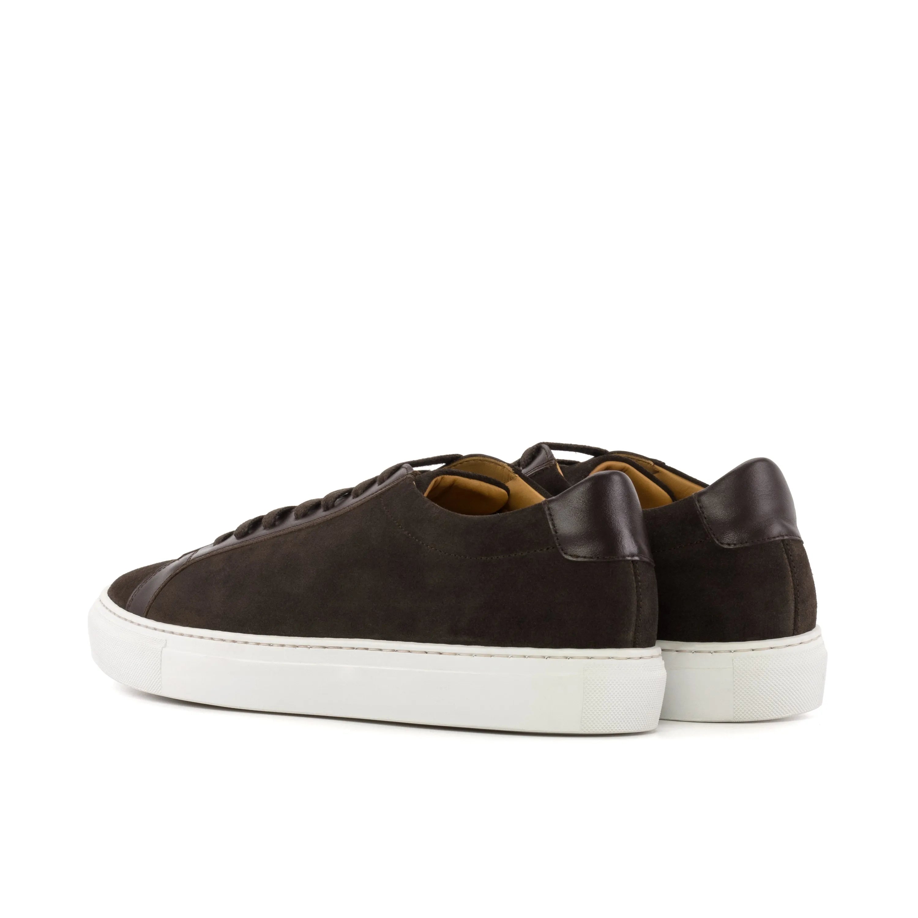 Dark brown Sterling low kick sneaker II leather sneakers back view