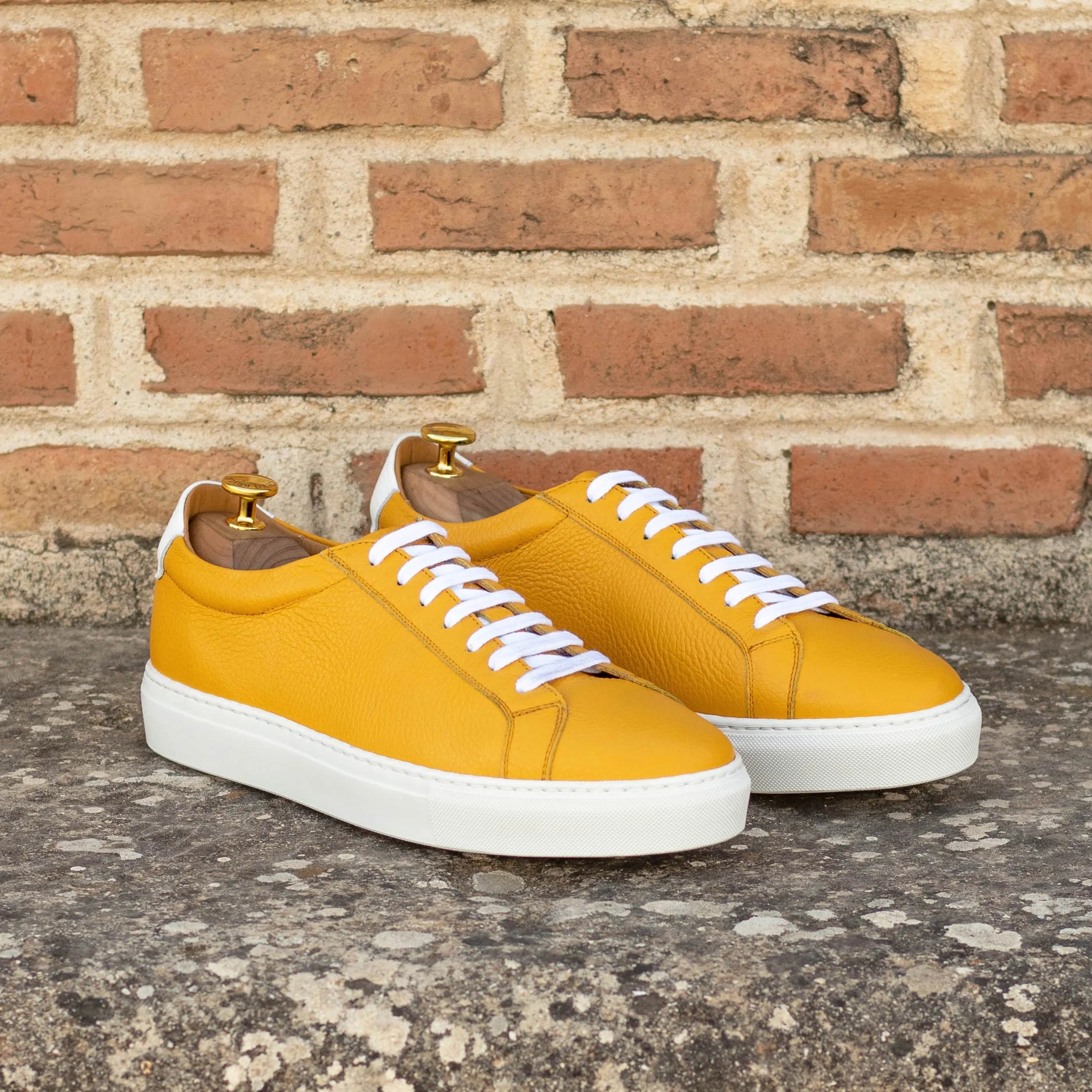 Yellow grain calf leather Sunnies Low Kick Sneaker II