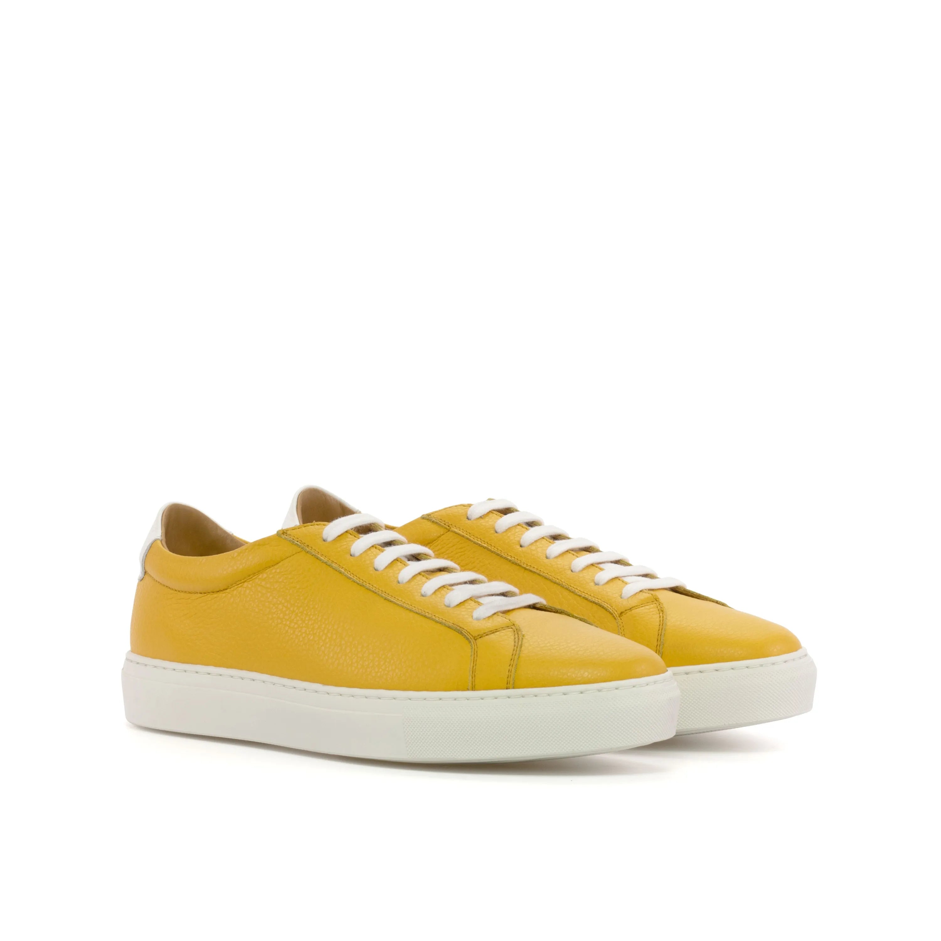 Yellow Sunnies low kick sneaker in grain calf leather