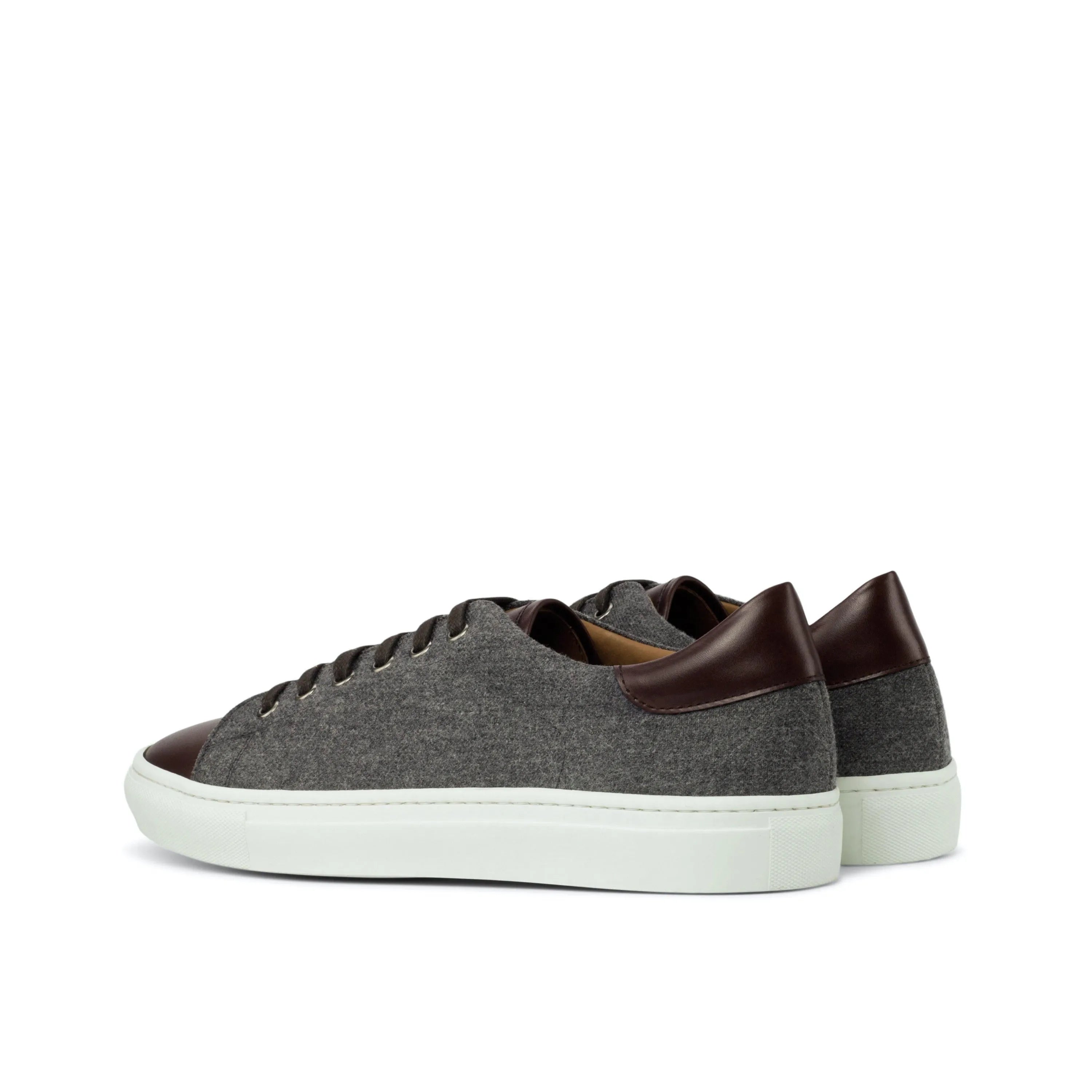 Gray and burgundy Supera Trainer Sneakers II leather sneakers