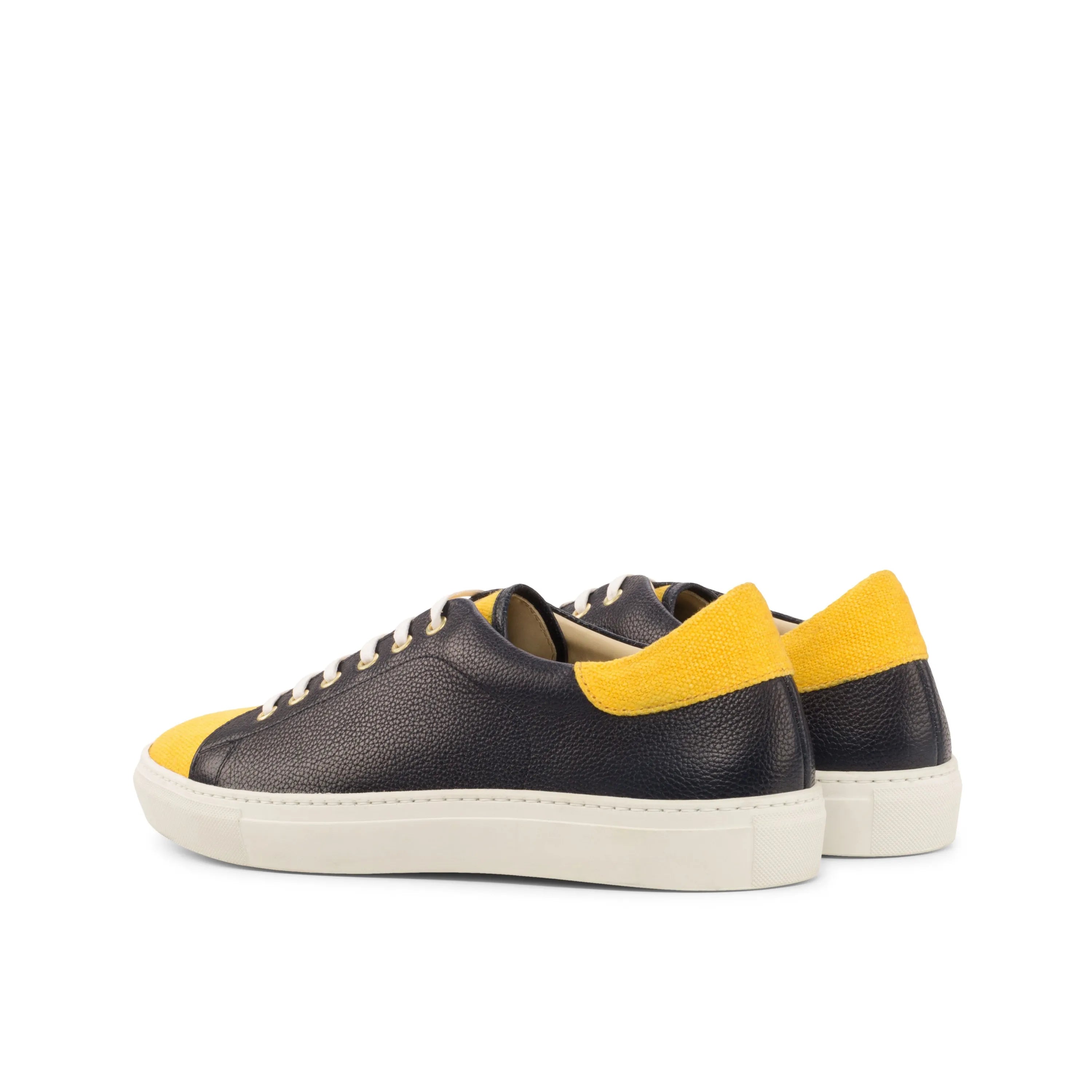 Black and yellow Tima67 trainer sneaker