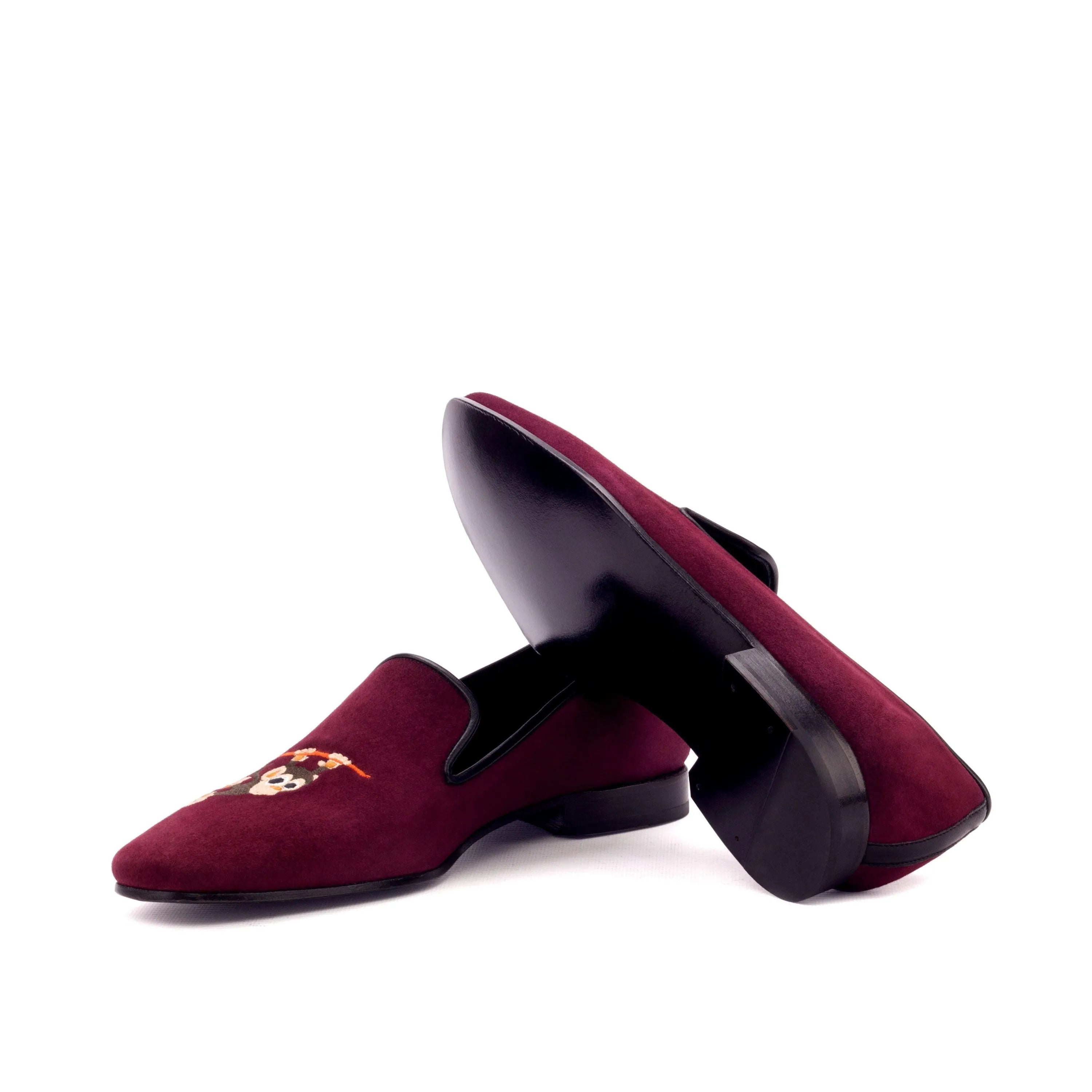 Burgundy suede Tito Drake slipon II loafers