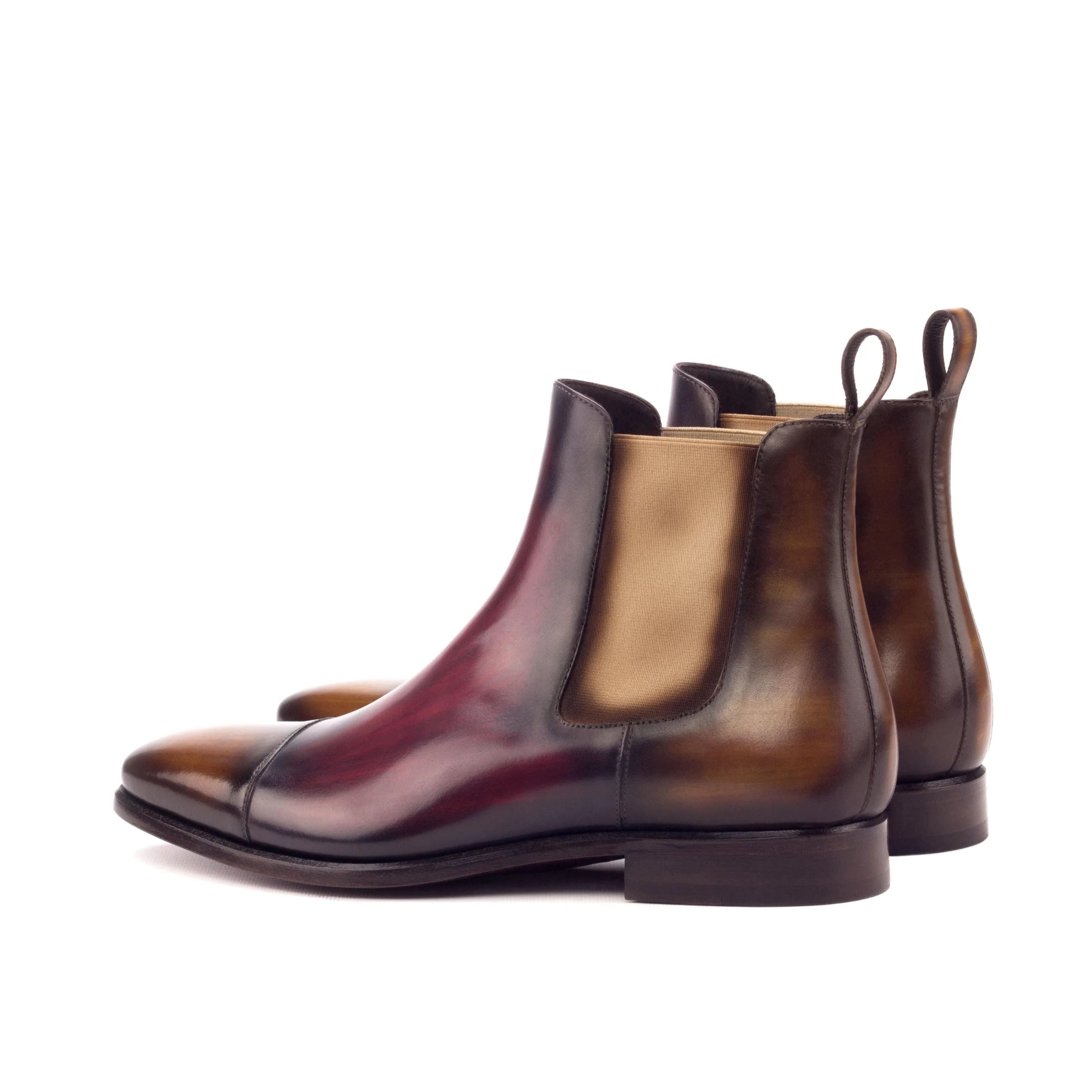 Utah Patina Chelsea Boots II pair in crust patina leather
