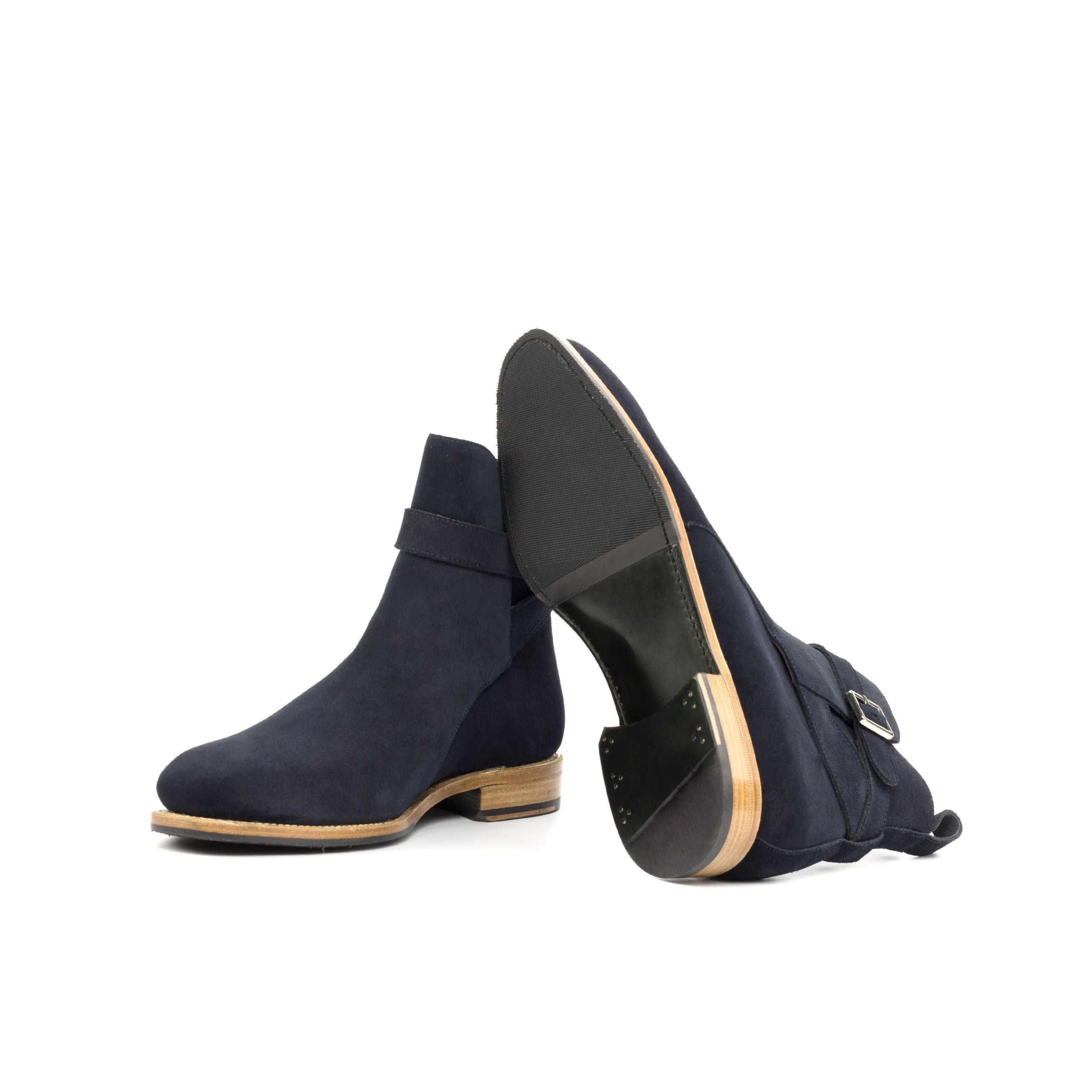 Pair of navy suede Vila Jodhpur Boots