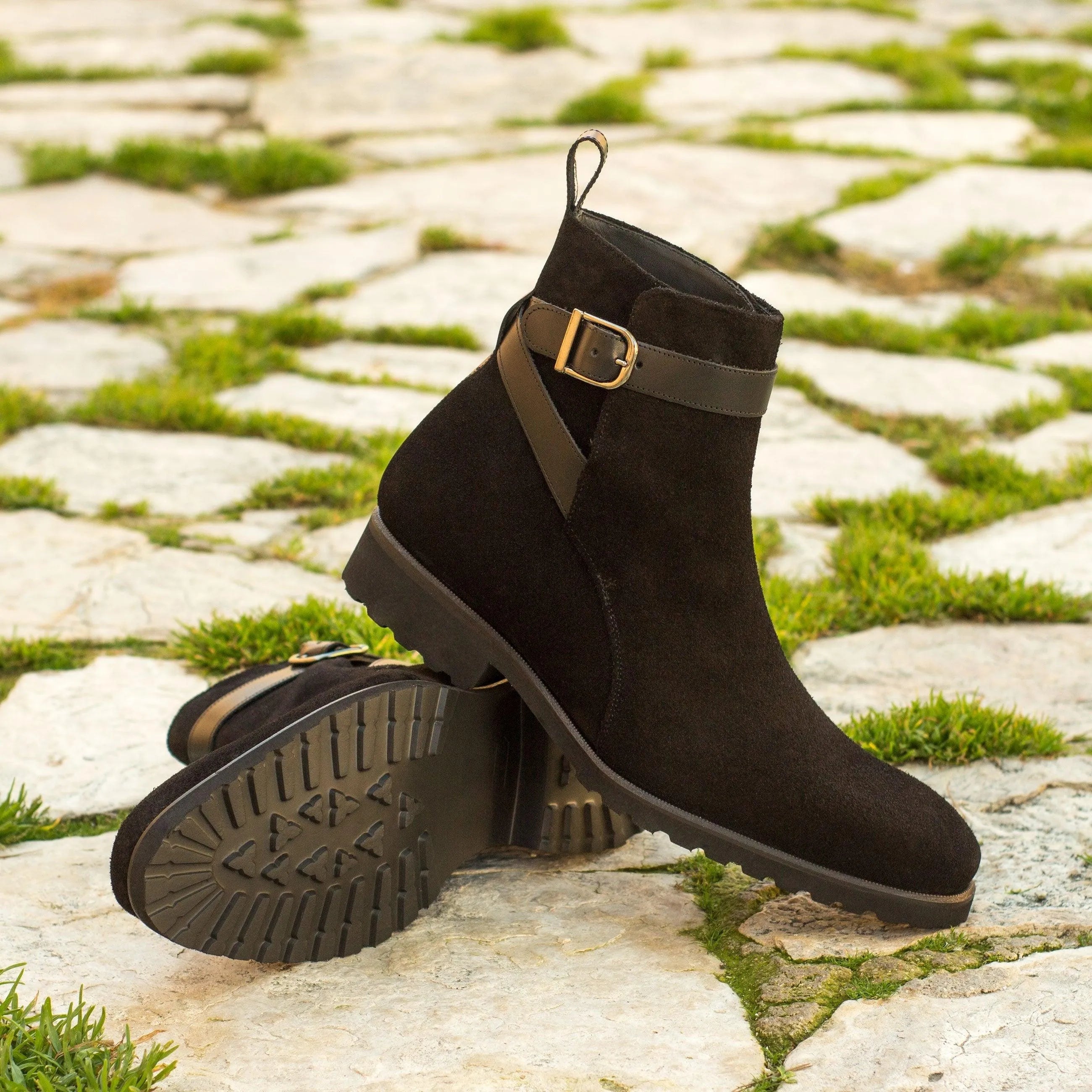 Black suede Vito Jodhpur Boots II ankle boots with buckle