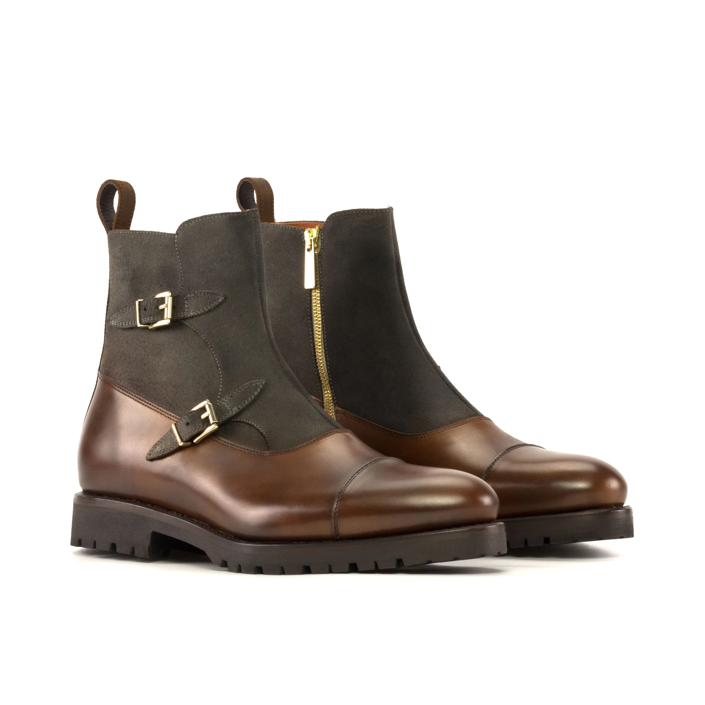 Walnik Octavian Boots II two-tone leather ankle boots