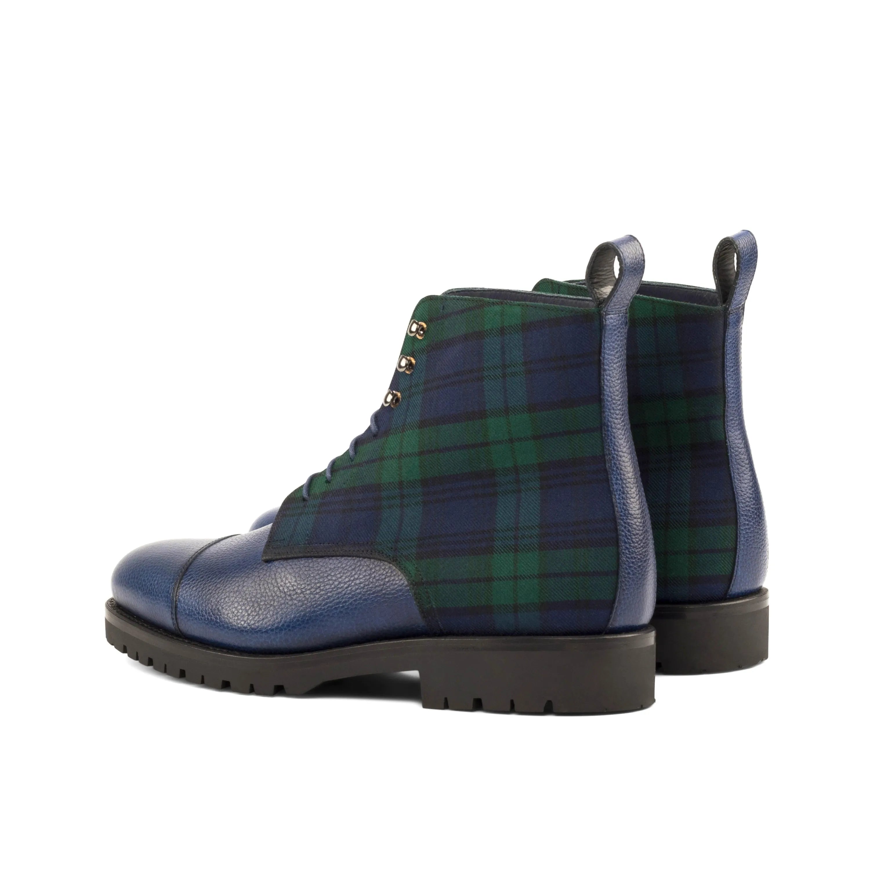 Blue and green plaid Willy Jumper Boots II