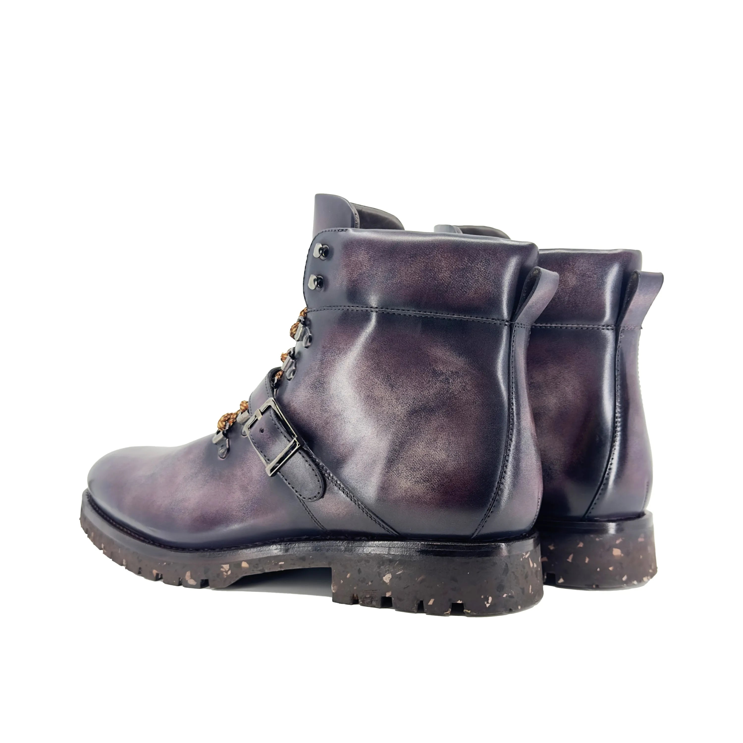 Winstein Patina Hiking Boots leather ankle with buckle