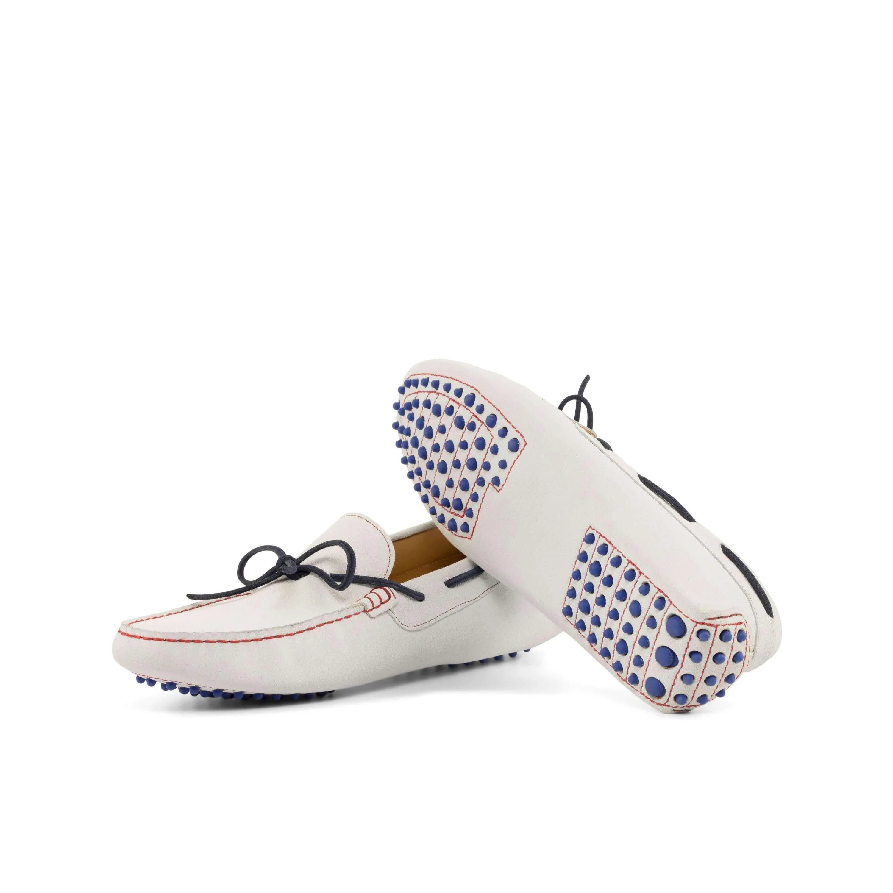 White 1989 Driver II driving shoes with rubber suede soles