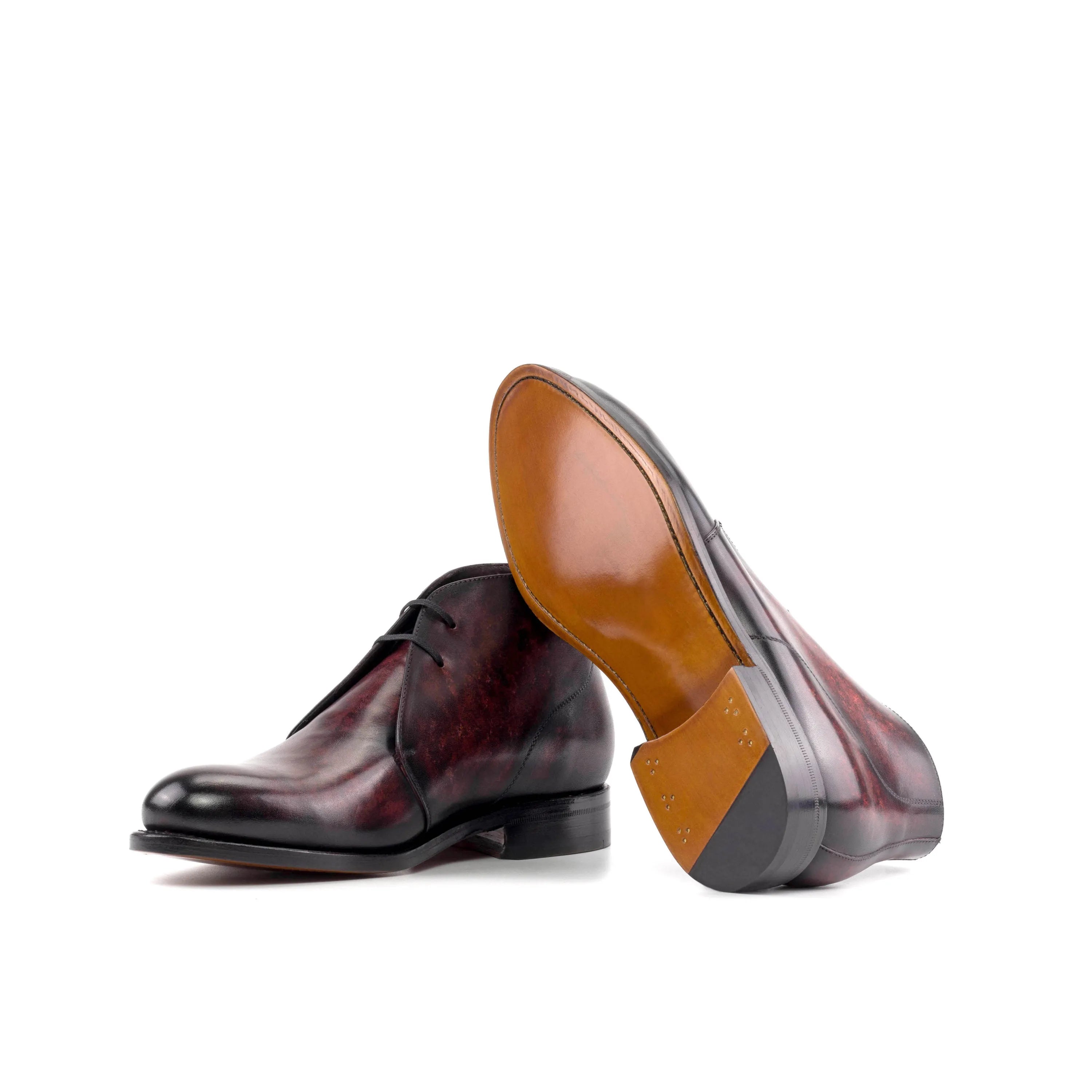 Burgundy leather 5944 Patina Chukka Boots